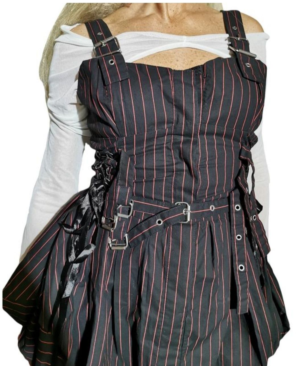 Vintage Avant-garde bondage Strap mini dress balloon parachute sdl Size XL / US 12-14 / IT 48-50 - 3 Thumbnail