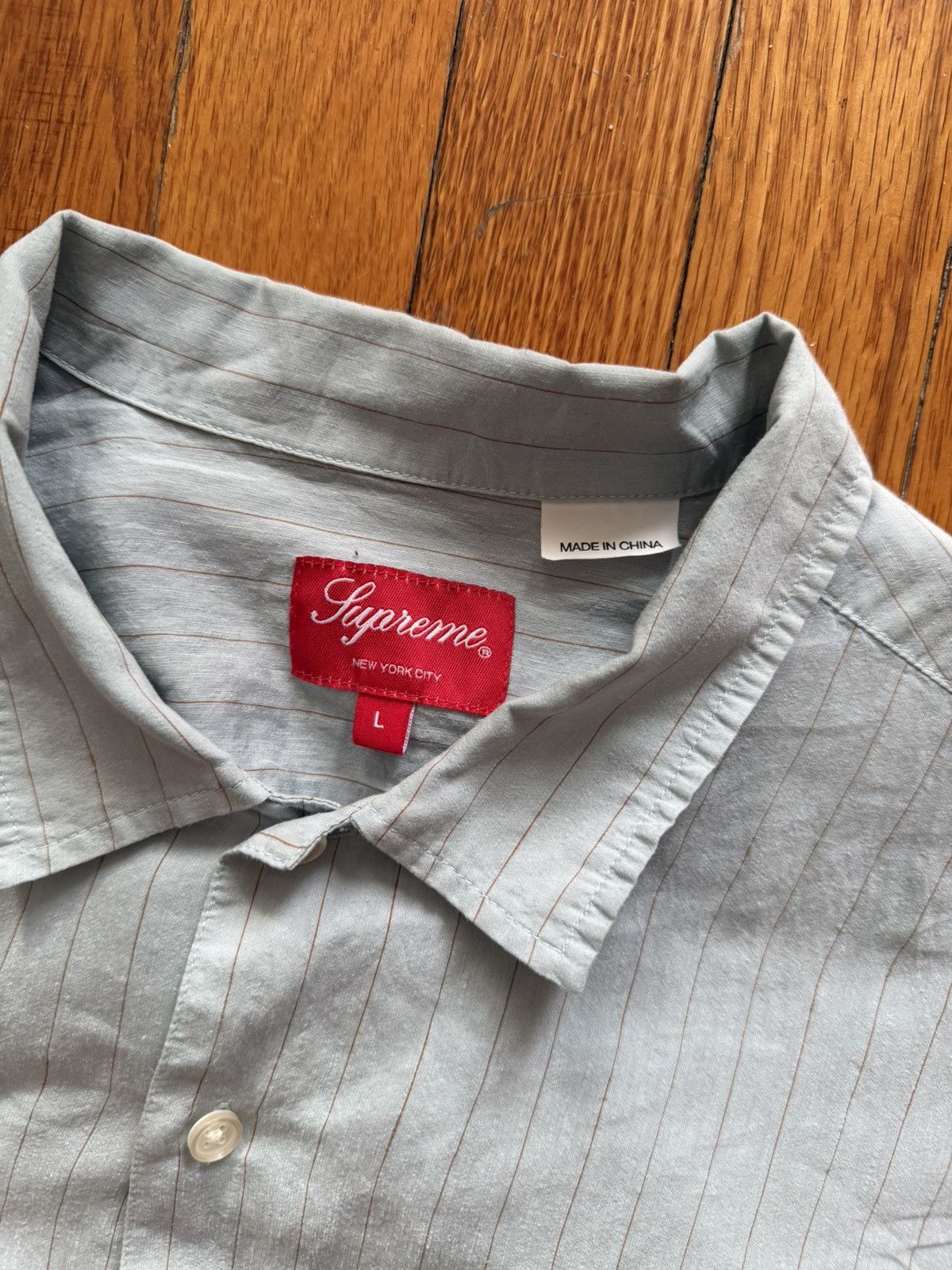 Supreme Supreme Linen Button Up Size US L / EU 52-54 / 3 - 3 Thumbnail
