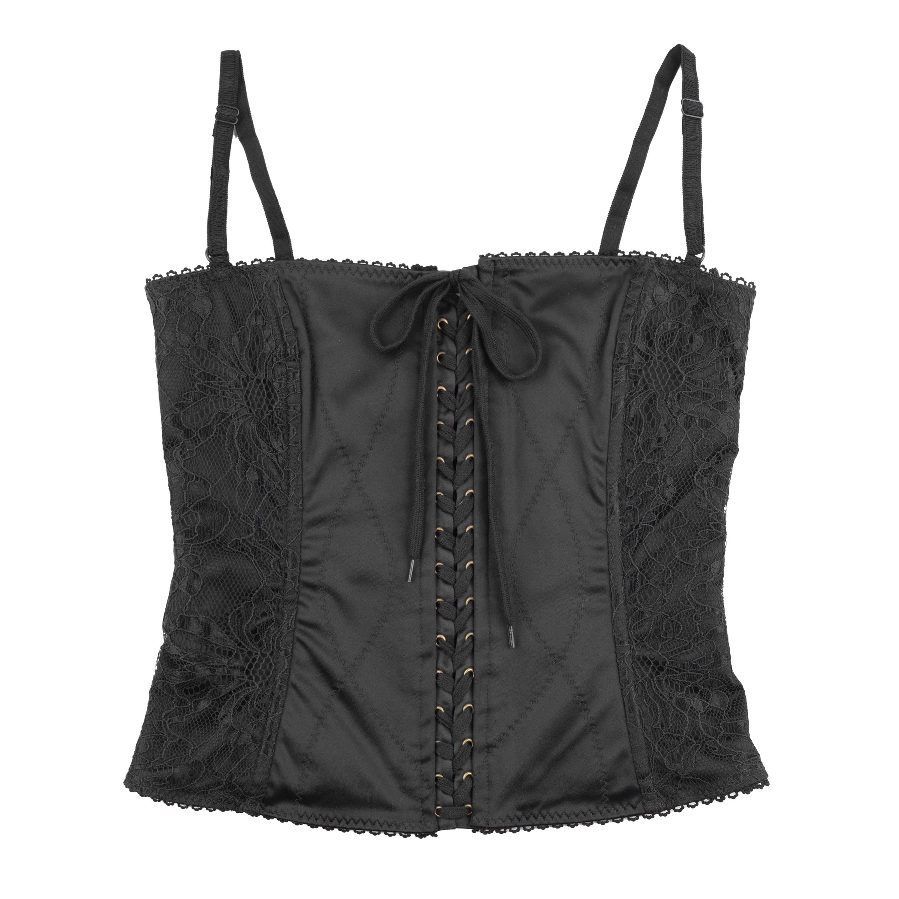 Dolce & Gabbana Dolce & Gabbana Vintage Black Bustier Corset Lace Top (XS/S) Size S / US 4 / IT 40 - 2 Thumbnail