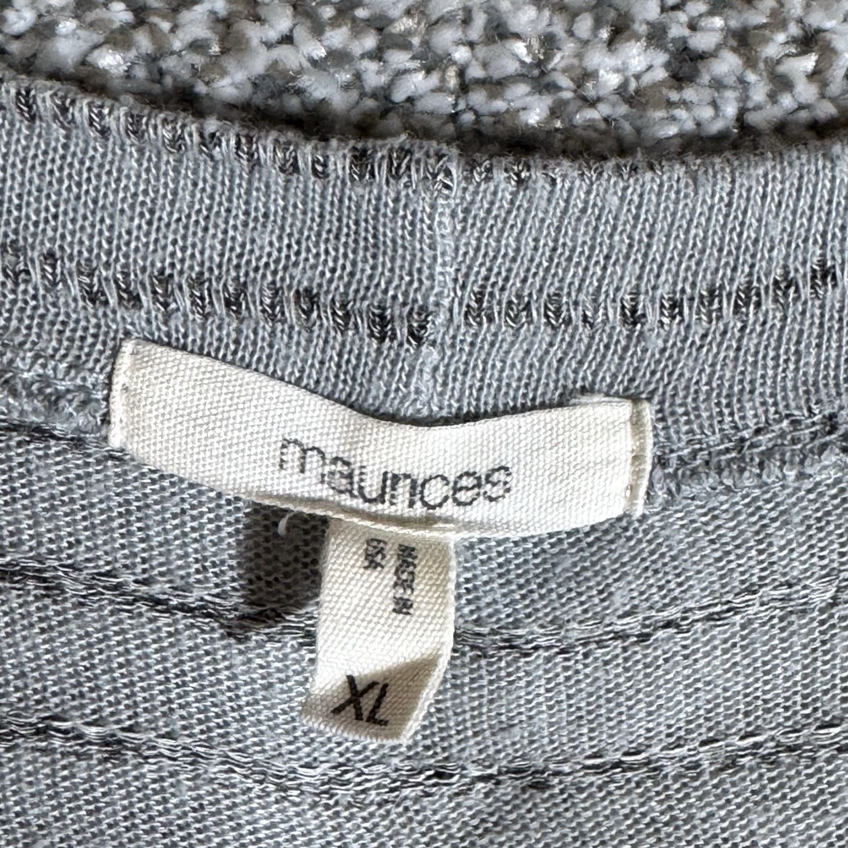 Vintage Maurices Cardigan Sweater Womens XL Light Academia Coastal Grandmacore USA Gray Dolman Sleeve V-Neck Knit Lightweight Regular Size XL / US 12-14 / IT 48-50 - 2 Thumbnail