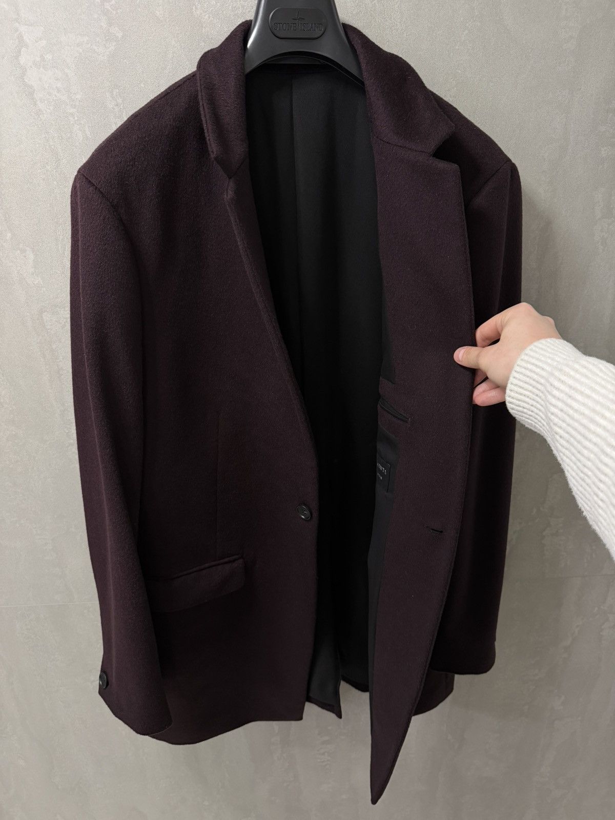 Allsaints AllSaints wool manor coat jacket dark garnet size S-M Size US S / EU 44-46 / 1 - 19 Thumbnail