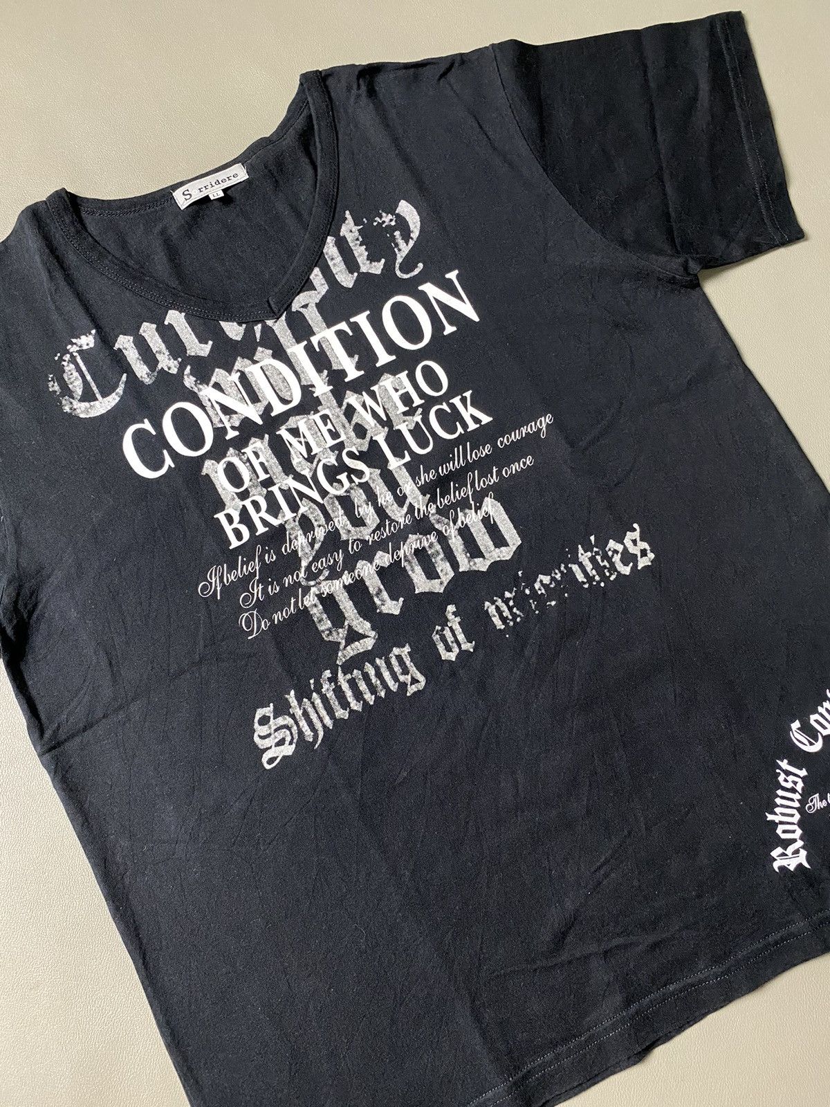 If Six Was Nine × Japanese Brand × Le Grande Bleu (L.G.B.) Y2K Sorridere Poem Archive Tshirt Size US L / EU 52-54 / 3 - 3 Thumbnail