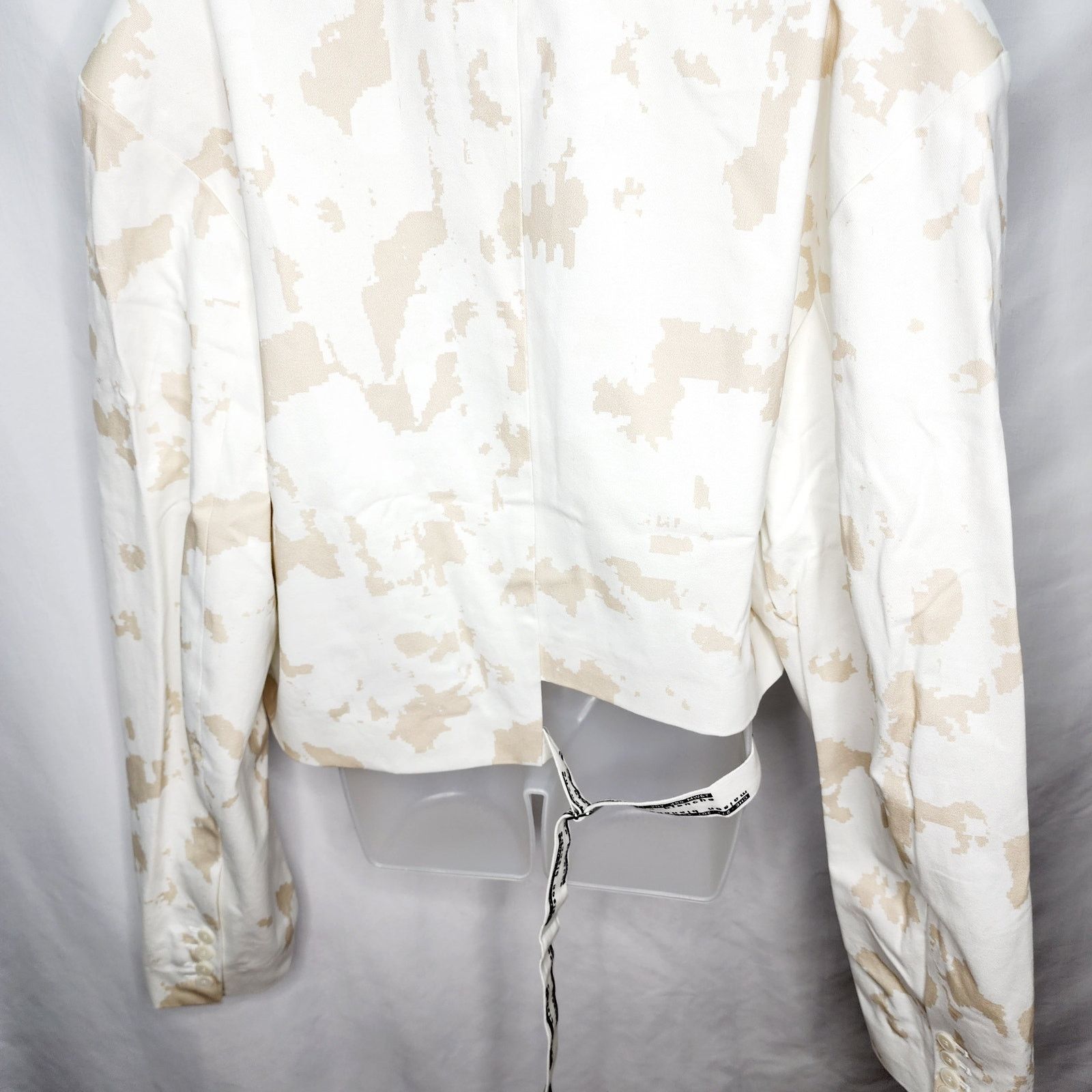 Other Maison Blanche Cream & Tan Bleached Print Cropped Jacket Size XXL / US 16-18 / IT 52-54 - 11 Thumbnail