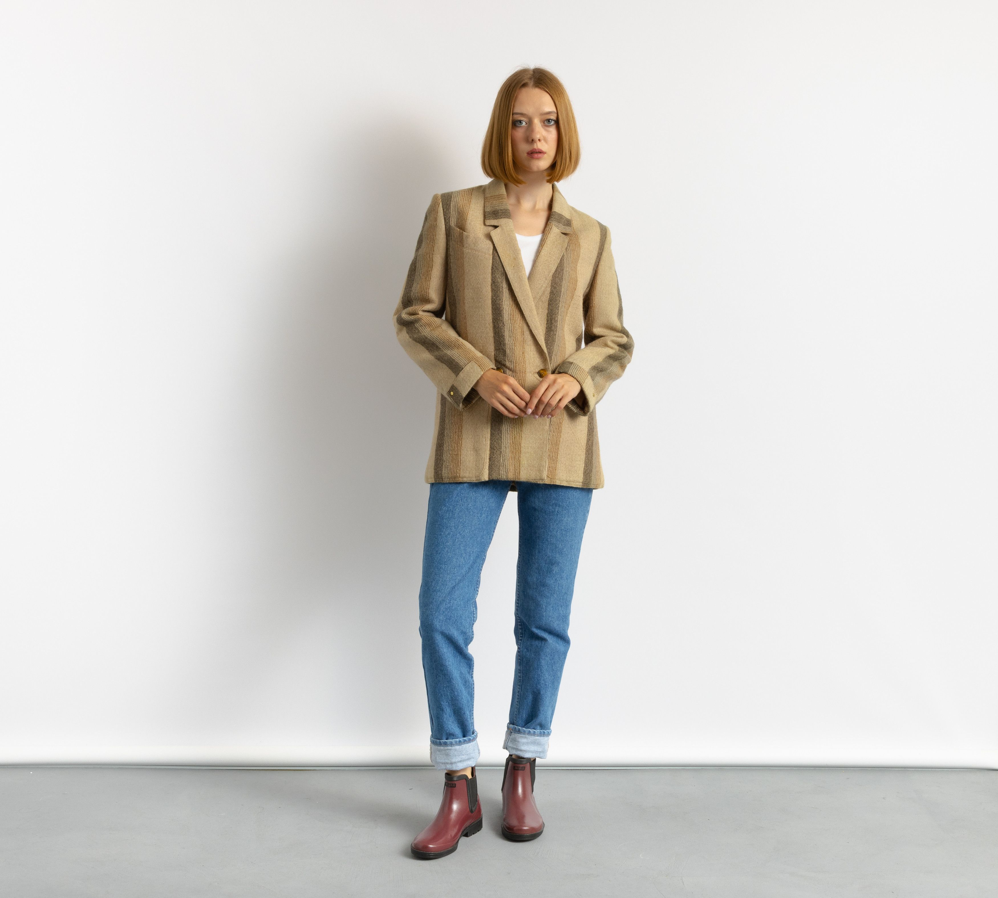 Vintage Vintage 80's Button Wool Pocket Blazer - Size Small 7750 Size S / US 4 / IT 40 - 1 Thumbnail