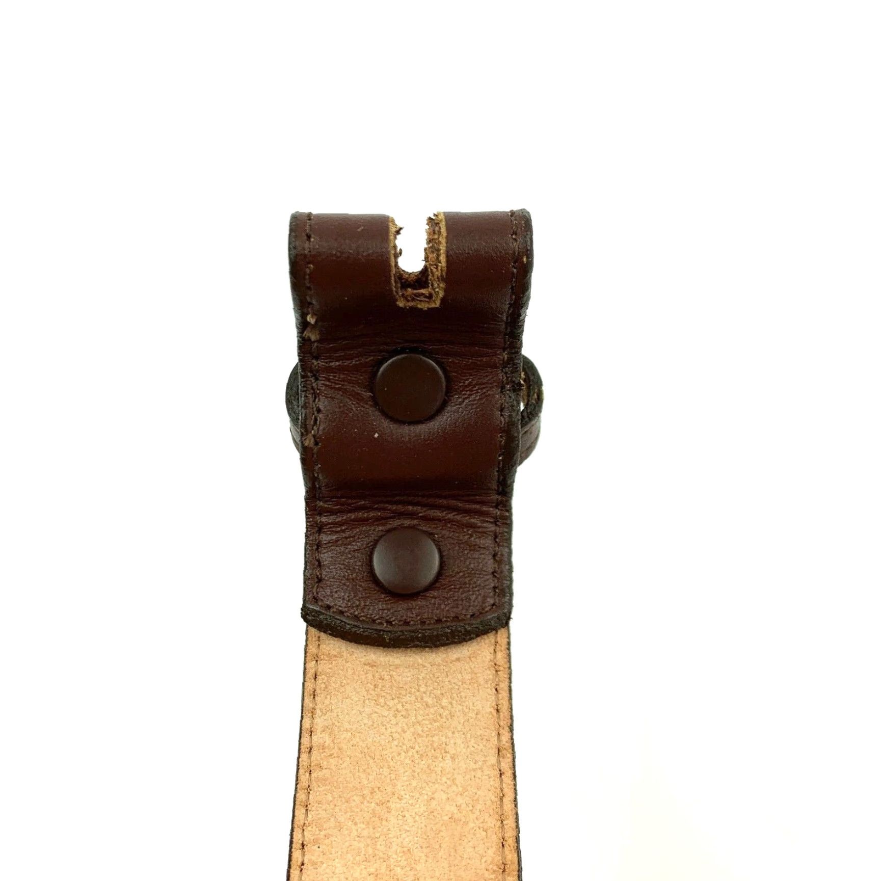 Vintage VINTAGE Nocona Belt Leather Brown Size 46 D 392 1990s Mens Size ONE SIZE - 5 Thumbnail