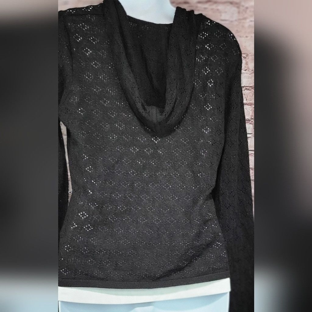 Other One Girl Who hooded crocheted long sleeve top size Med Size M / US 6-8 / IT 42-44 - 4 Thumbnail