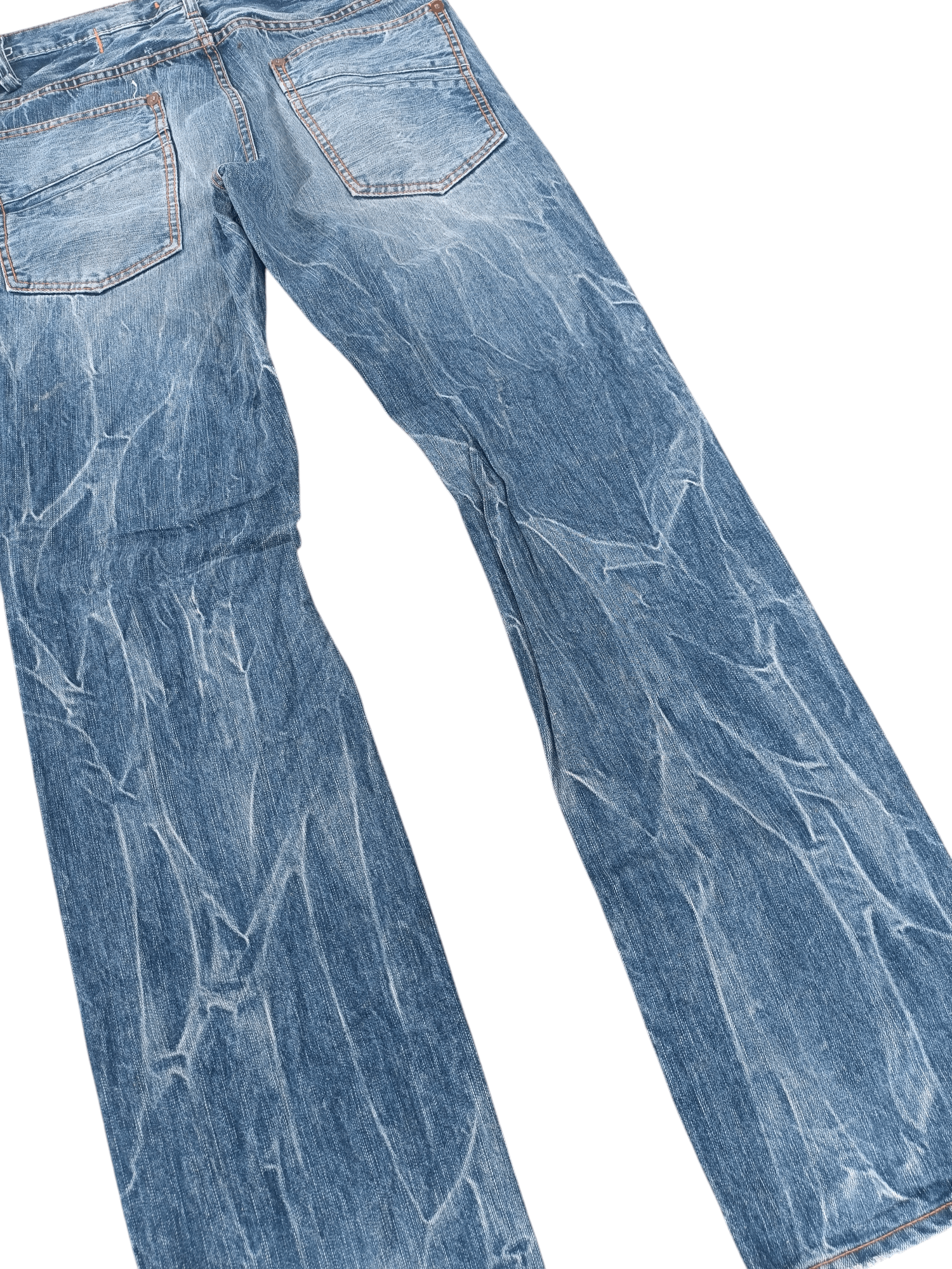 If Six Was Nine × Japanese Brand FLARED💥JAPANESE BRAND BLUE WAY THUNDER FADED DENIM 🟦 E188 Size US 30 / EU 46 - 10 Thumbnail