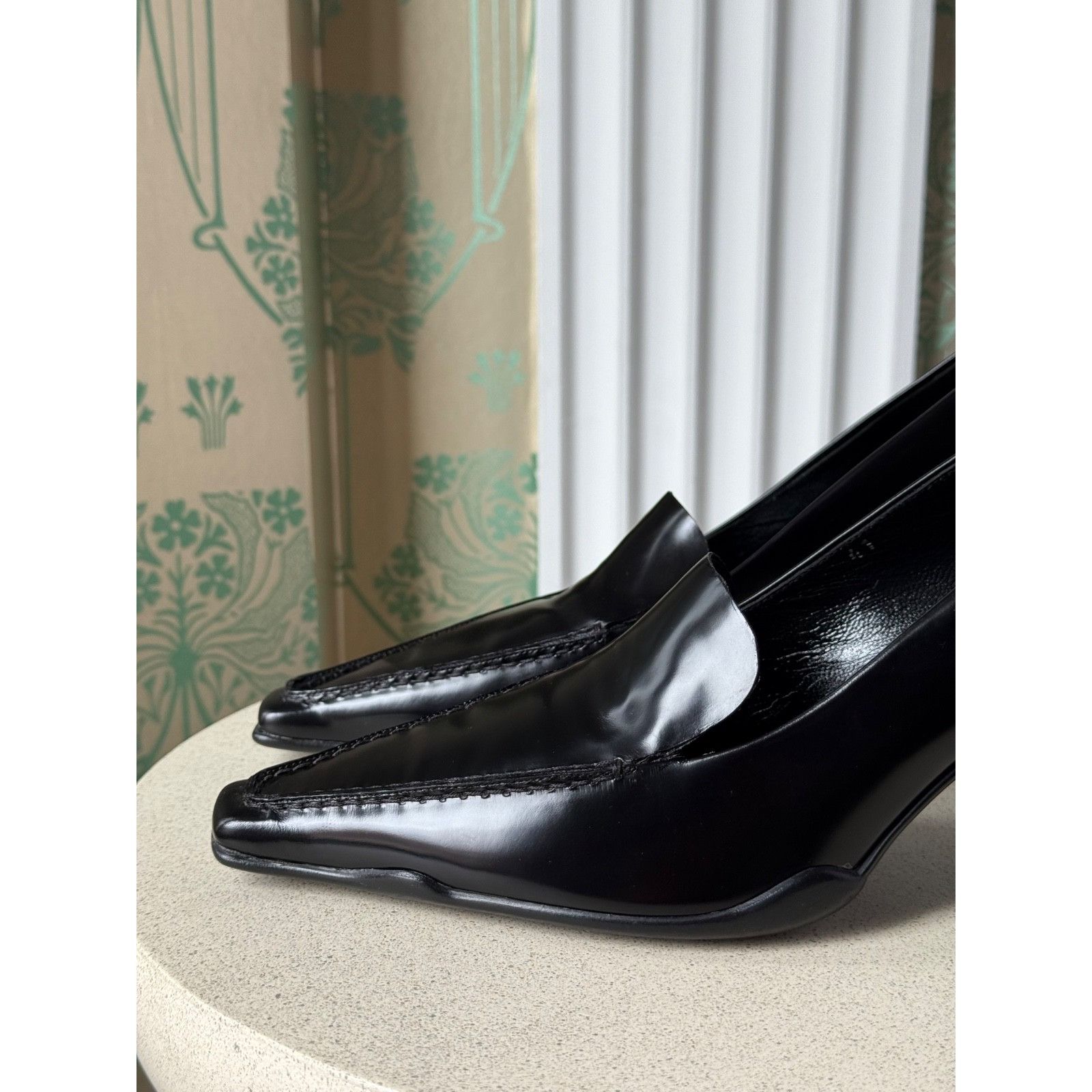 Prada 2000 Prada Black Square Toe Patent Leather Loafers Heels 41 Size US 10 / IT 40 - 5 Thumbnail