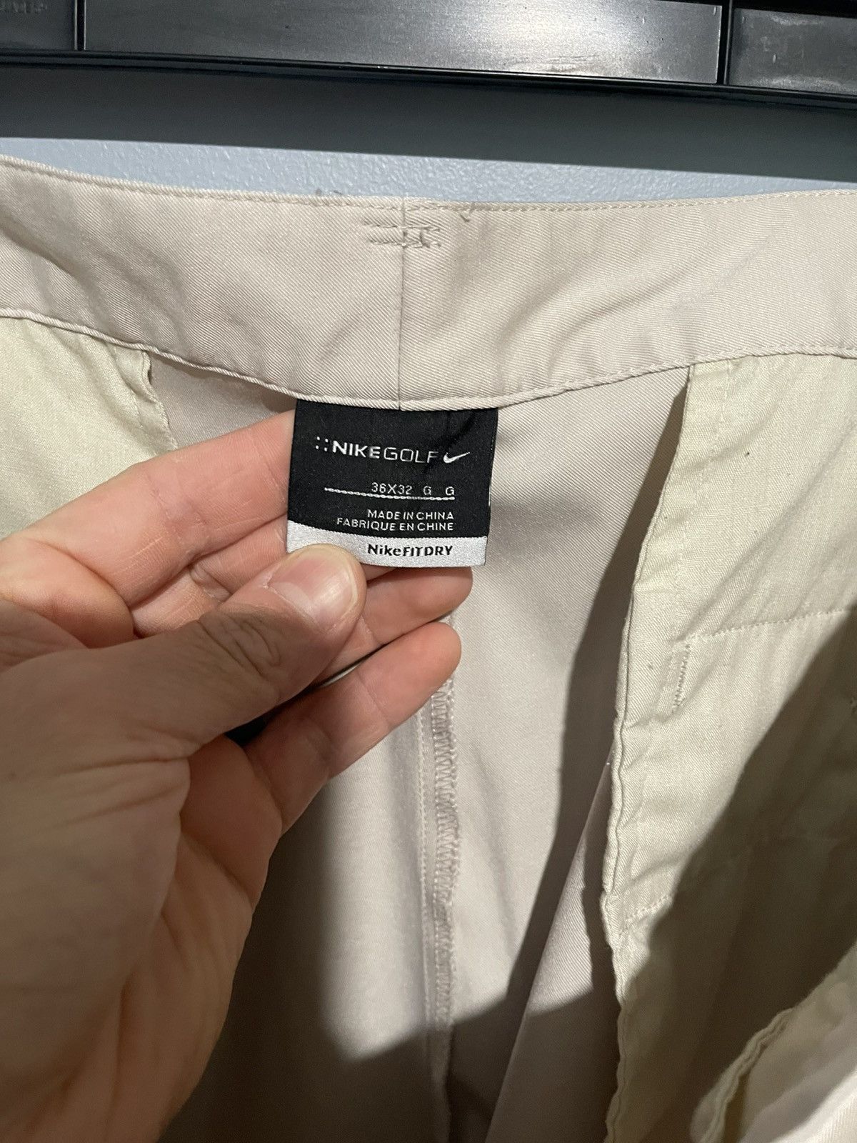 Nike Nike Golf Men's FitDry Pants 36x32 Khaki Beige Flat Front Size US 36 / EU 52 - 4 Thumbnail