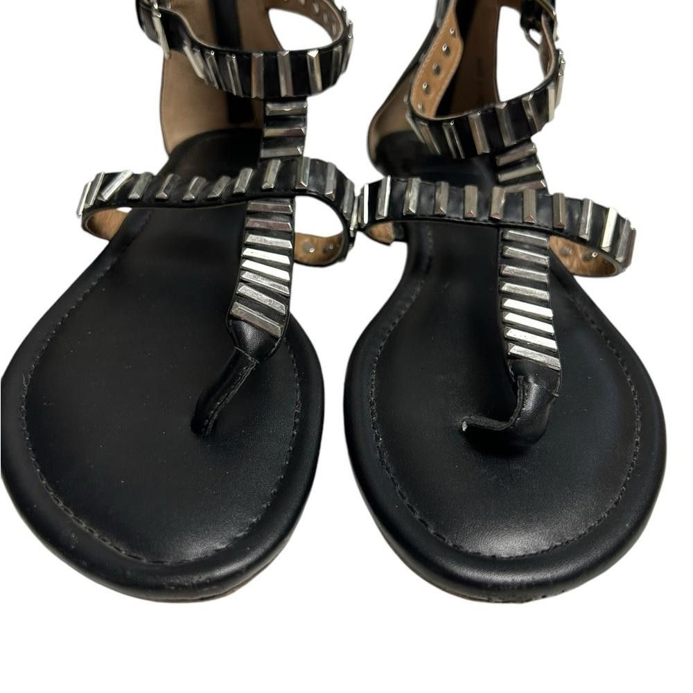 Designer DV Dolce Vita l Linzi Flat Sandal Black Silver 9 Size US 9 / IT 39 - 3 Thumbnail