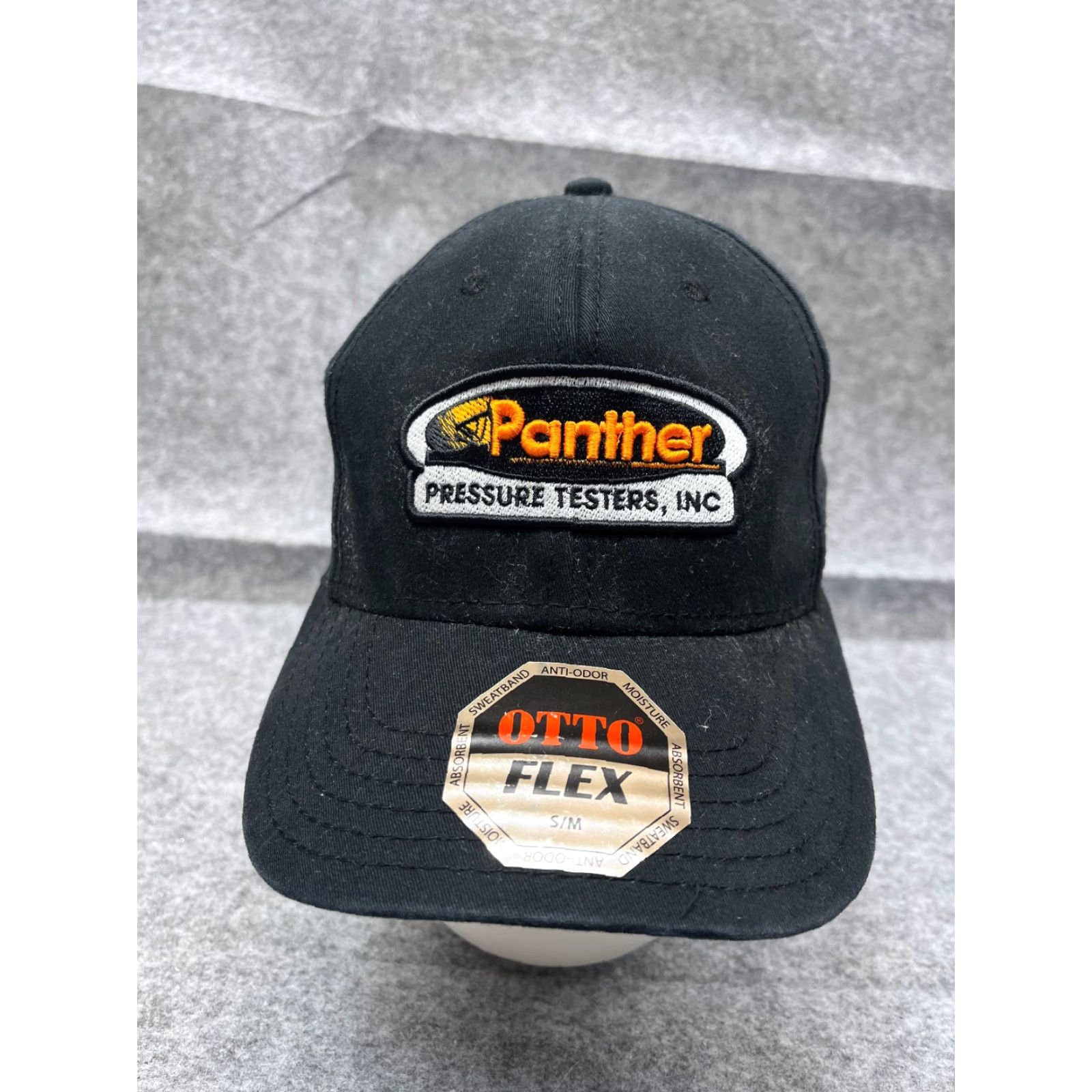 Vintage Otto Hat Cap Panther Pressure Testers Fitted Adult Medium Black Cotton Blend Baseball Cap Mens Size US 31 - 2 Thumbnail