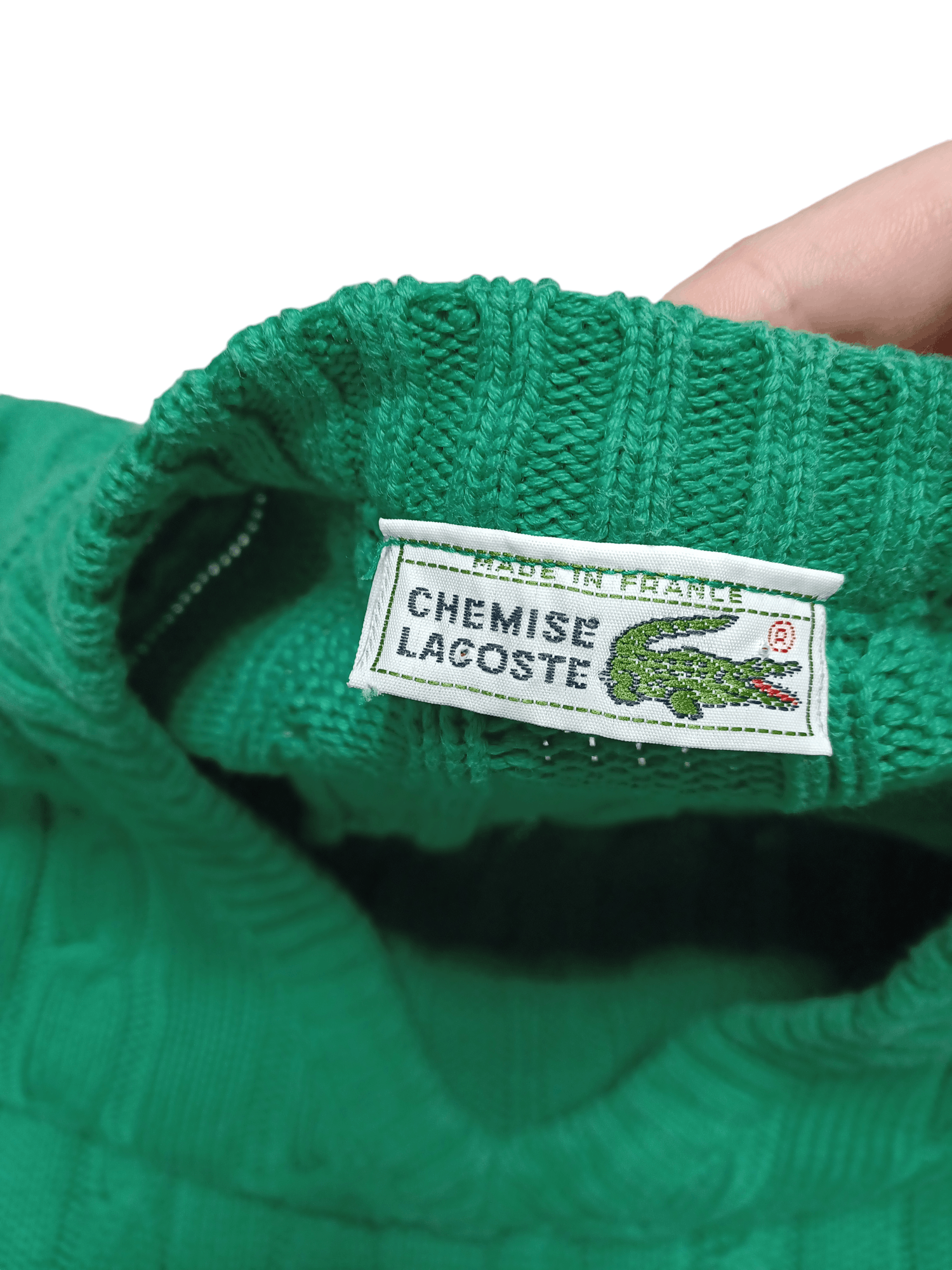Lacoste LACOSTE VINTAGE 90S OVERSIZE COTTON V-NECK SWEATER OLDMONEY Size US XXL / EU 58 / 5 - 4 Thumbnail