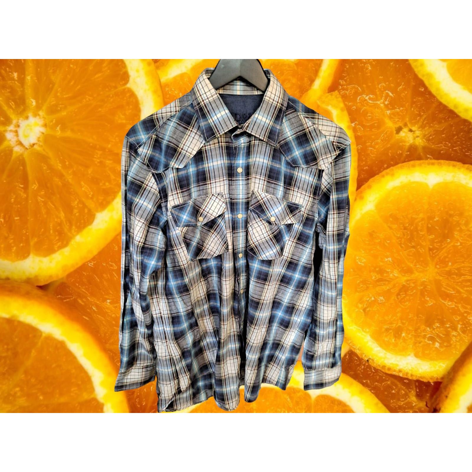 Other Cuadra Blue, Brown and Black Plaid Snap Up Shirt Size US M / EU 48-50 / 2 - 1 Thumbnail