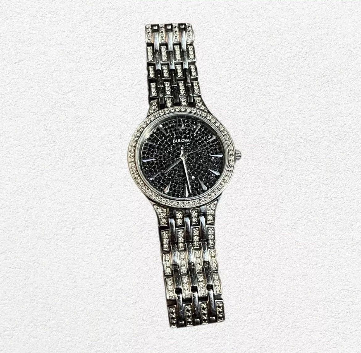 Bulova Ladies' Bulova Phantom Crystal Accent Watch with Black Dial Size ONE SIZE - 3 Thumbnail