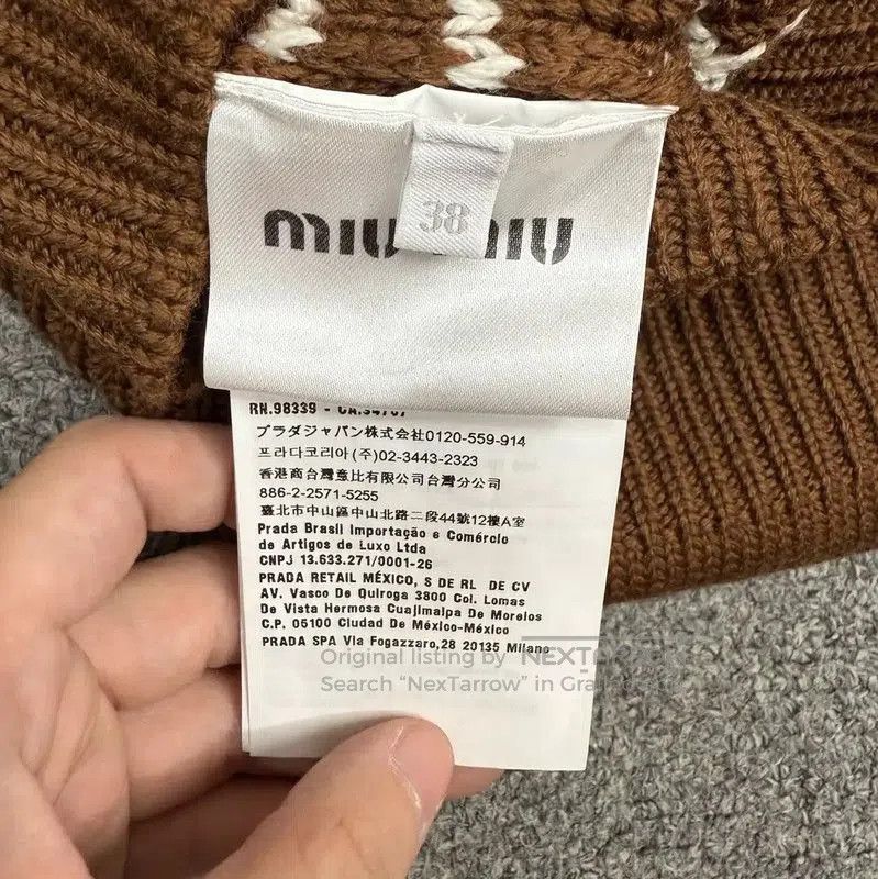 Miu Miu Miu Miu Brown Knit Sweater with Embellishments . Size M / US 6-8 / IT 42-44 - 4 Thumbnail