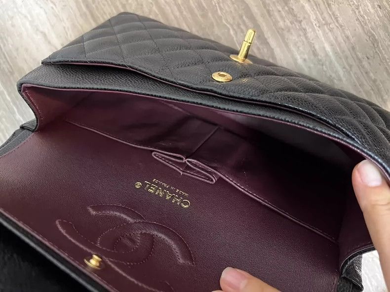 Chanel ChanelCF medium size black gold caviar cowhide cross-body b Size ONE SIZE - 7 Thumbnail