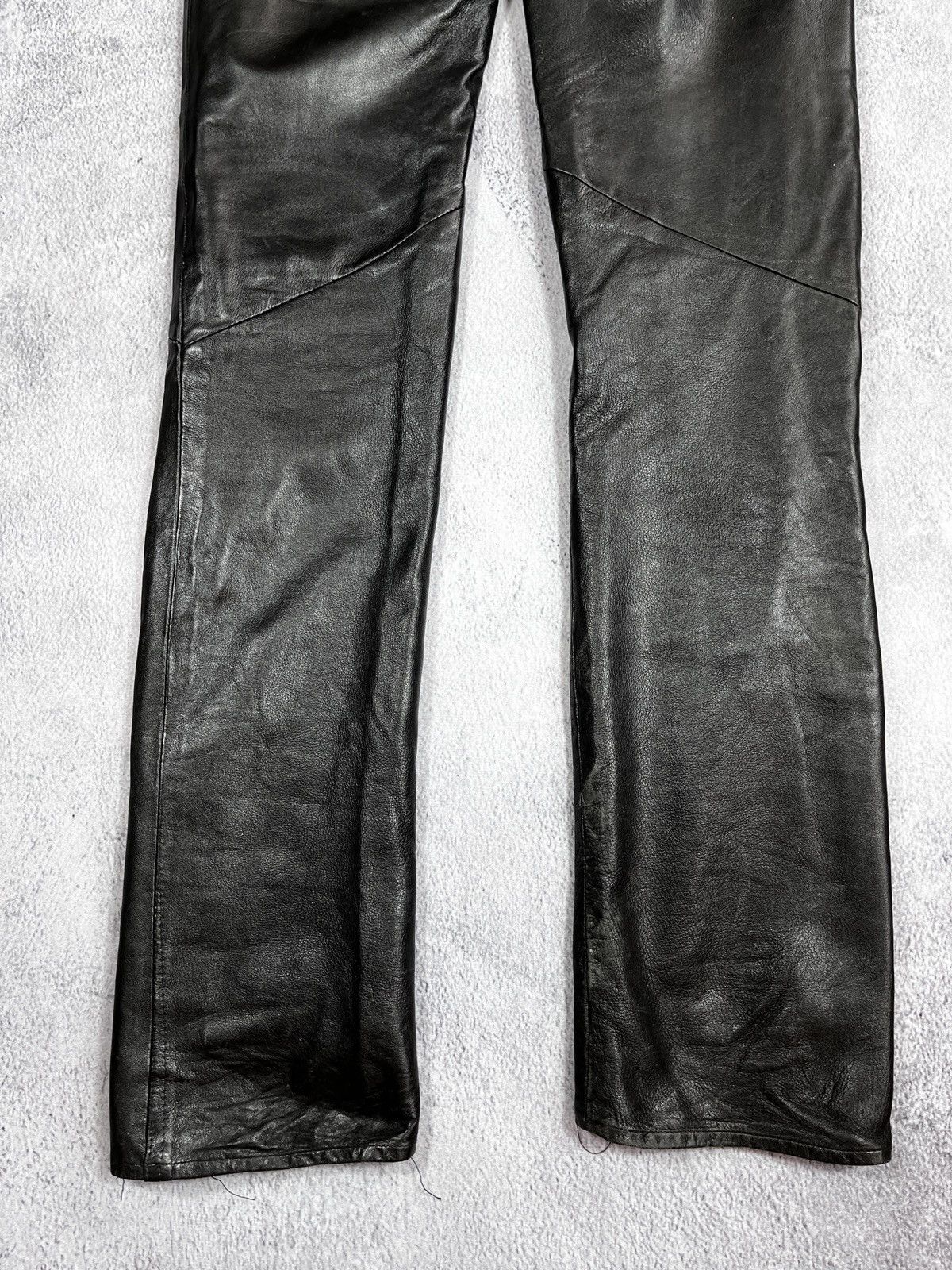 Leather × Vintage Vintage Y2K Leather pants biker opuim kadoya style size 4 Size 27" / US 4 / IT 40 - 6 Thumbnail