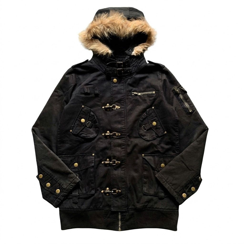 ジャケット・アウター 00s diesel fur jacket archive vkei lgb Japanese Brand 2000s Archive Vkei Rote Rose Fur Jacket