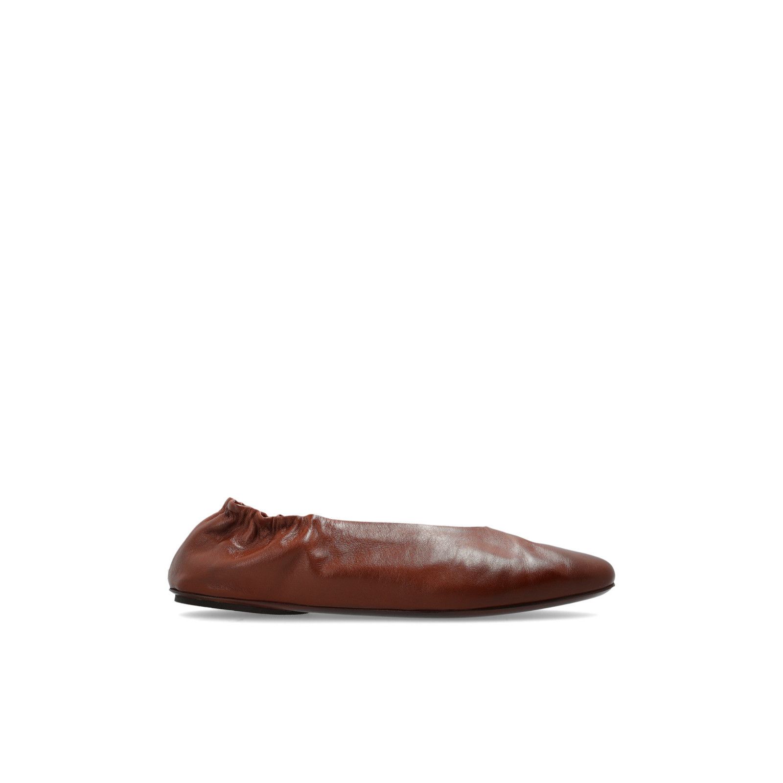 MARSELL Strascico Brown Leather Ballerina Flats New And Aut