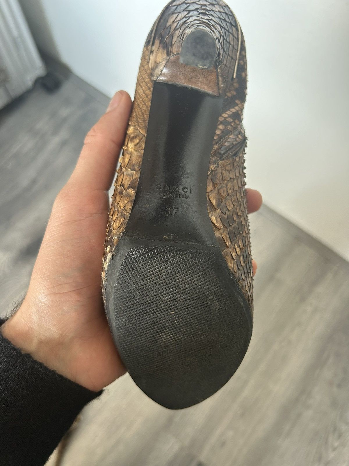 Gucci Gucci Tom Ford Era Python Leather Ankle Boots - Size 37 Size US 7 / IT 37 - 12 Thumbnail