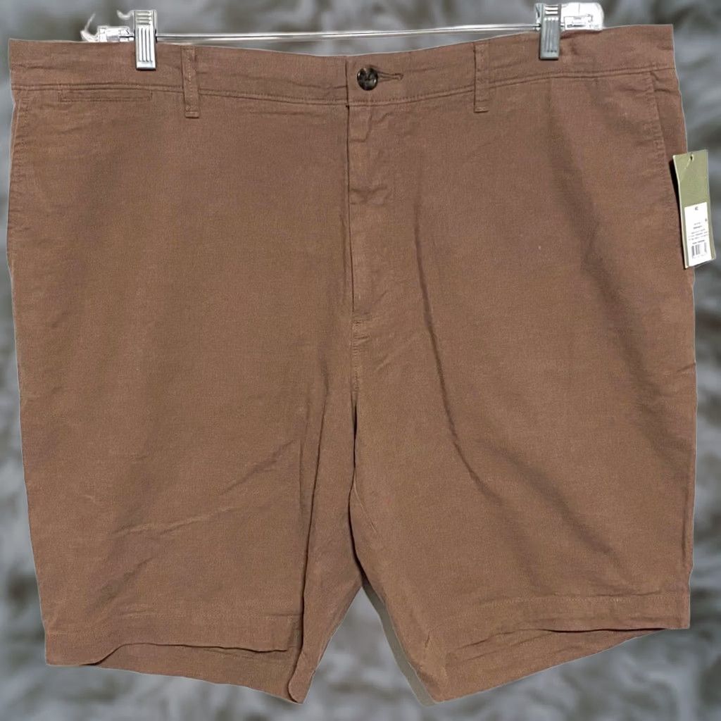 Vintage Goodfellow Mens Shorts Chino Linen Cotton Above Knee 40 Regular NWT Brown Casual Preppy Summer Spring Fall Mens Size US 40 / EU 56 - 1 Thumbnail