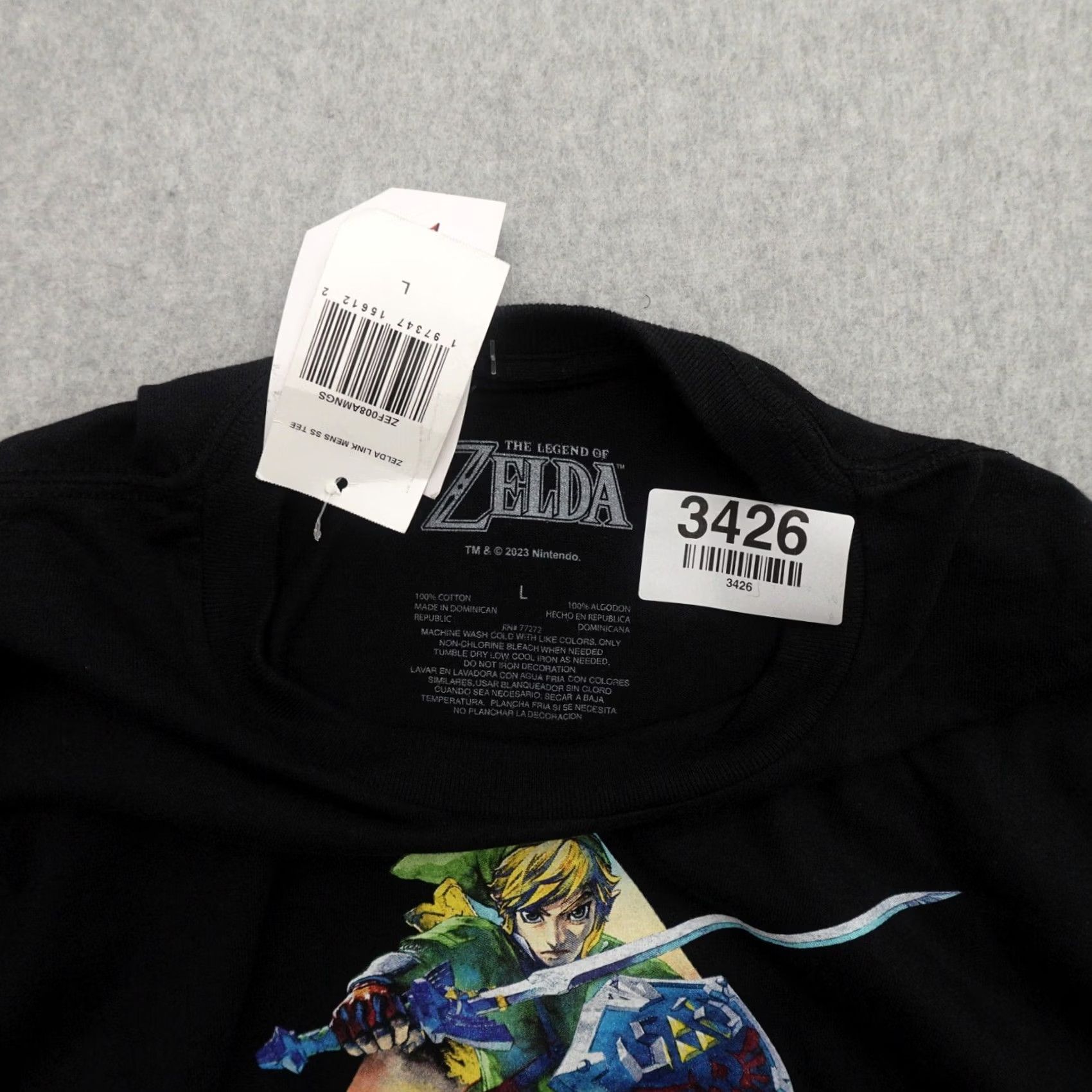 Nintendo Nintendo The Legend Of Zelda T-Shirt Large Mens Black XS? Size US L / EU 52-54 / 3 - 4 Thumbnail