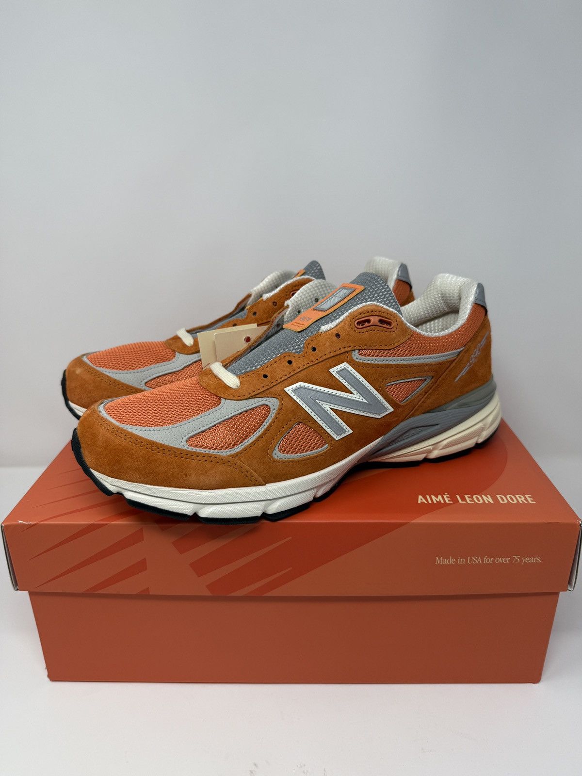 New Balance New Balance 990 v4 MiUSA Aime Leon Dore Red Clay Size 10 Size US 10 / EU 43 - 2 Thumbnail