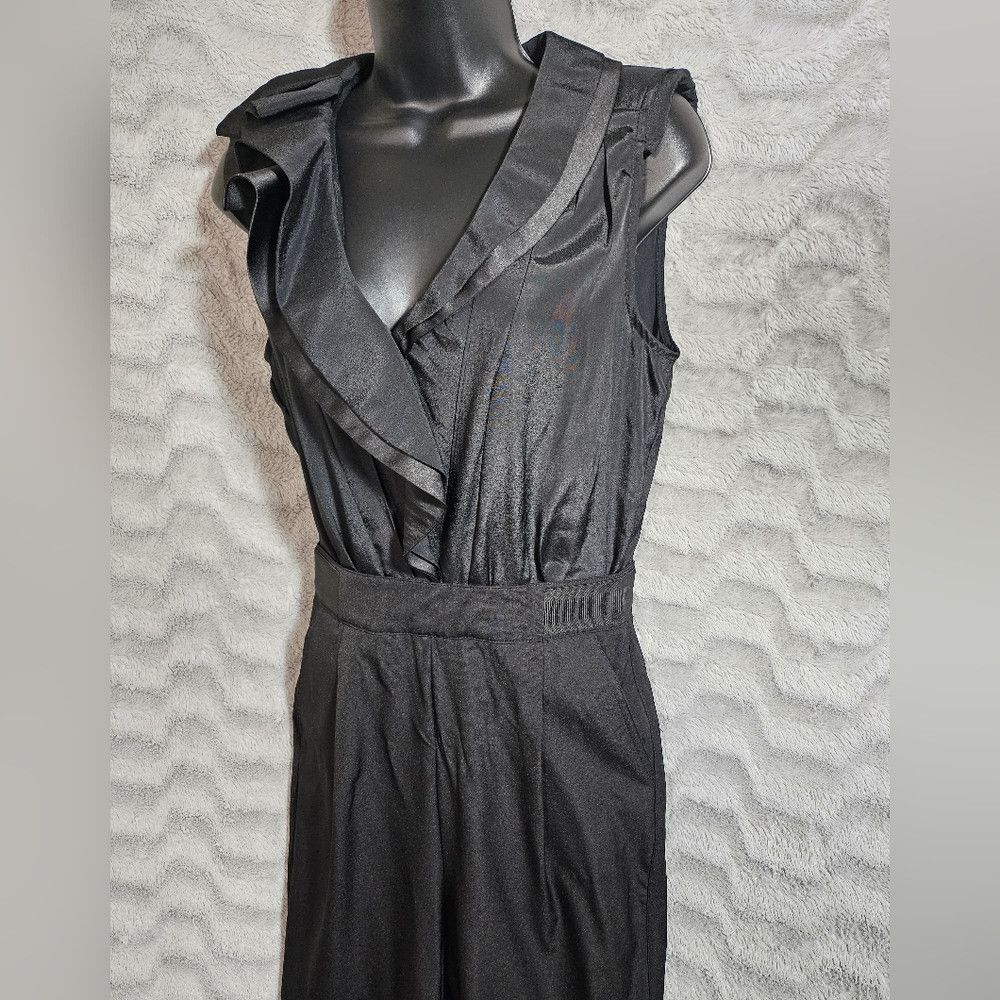 Japanese Brand Eve Black Sleeveless Crop Jumpsuit 4 Small Office Luxury Size 27" / US 4 / IT 40 - 4 Thumbnail