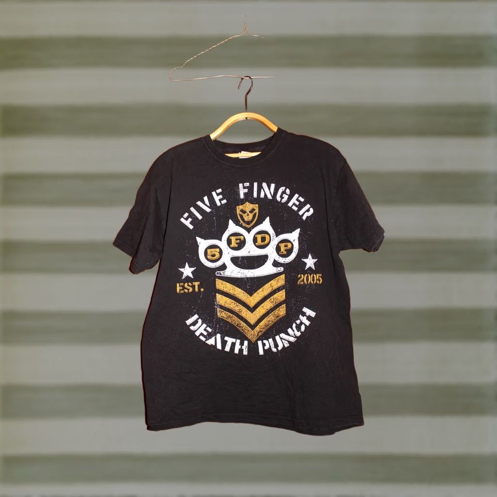 Vintage VINTAGE Five Finger Death Punch T-shirt XL Black Men Short Sleeve T-Shirt Size US XL / EU 56 / 4 - 1 Thumbnail