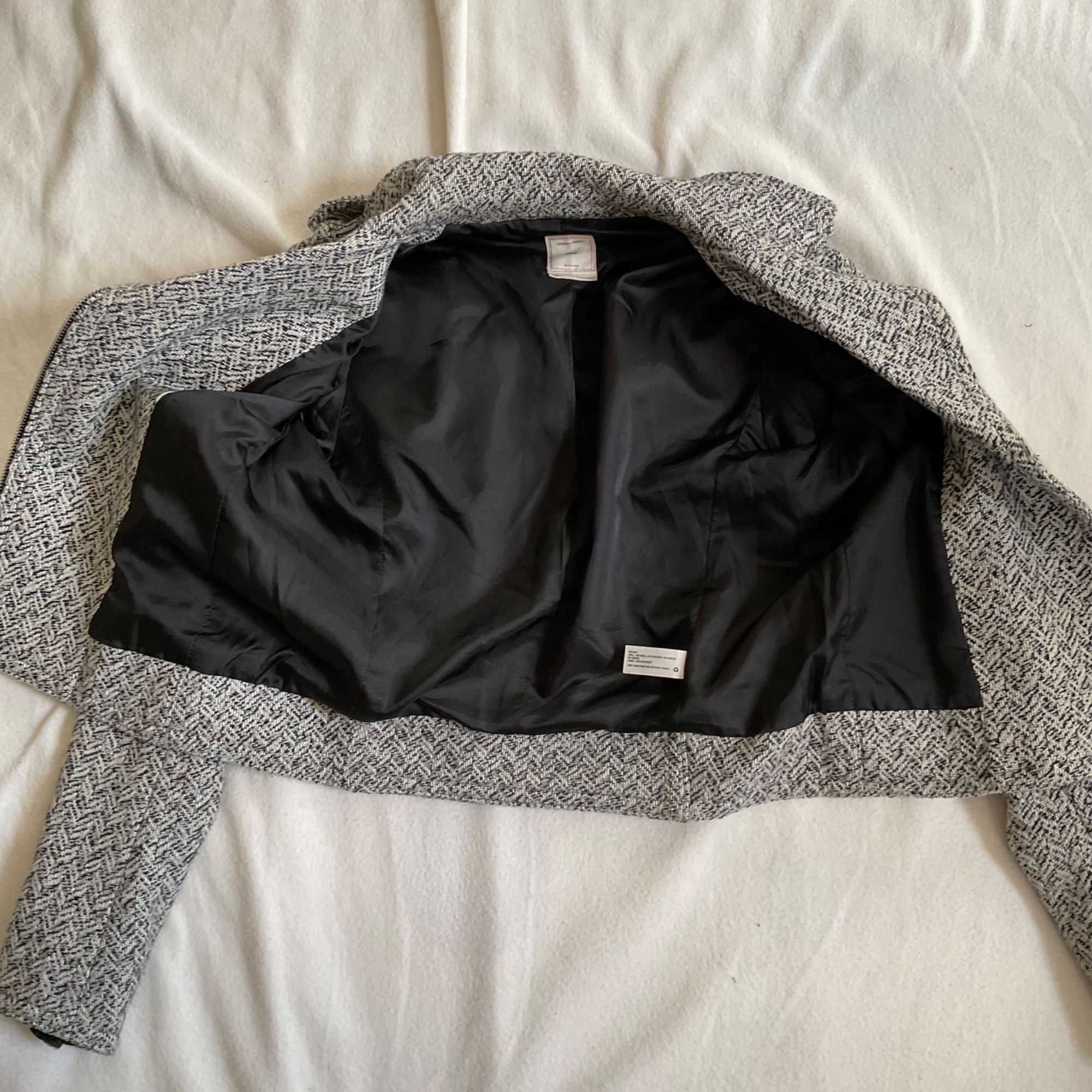 Gap GAP women gray wool short bike jacket SZ xS bust 35in Size XS / US 0-2 / IT 36-38 - 3 Thumbnail