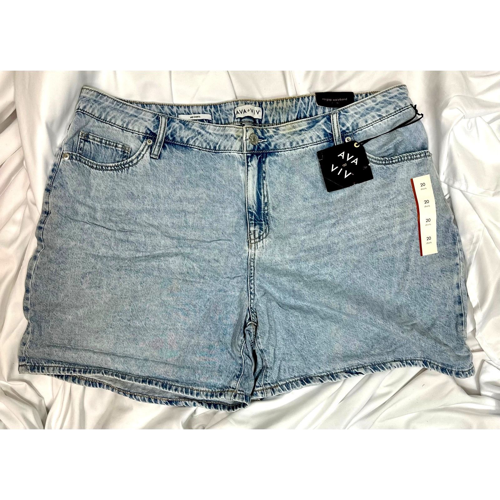 Other Ava & Viv Midi No Gap Waistband Shorts Denim size 20R Size 42" / US 20 - 5 Thumbnail