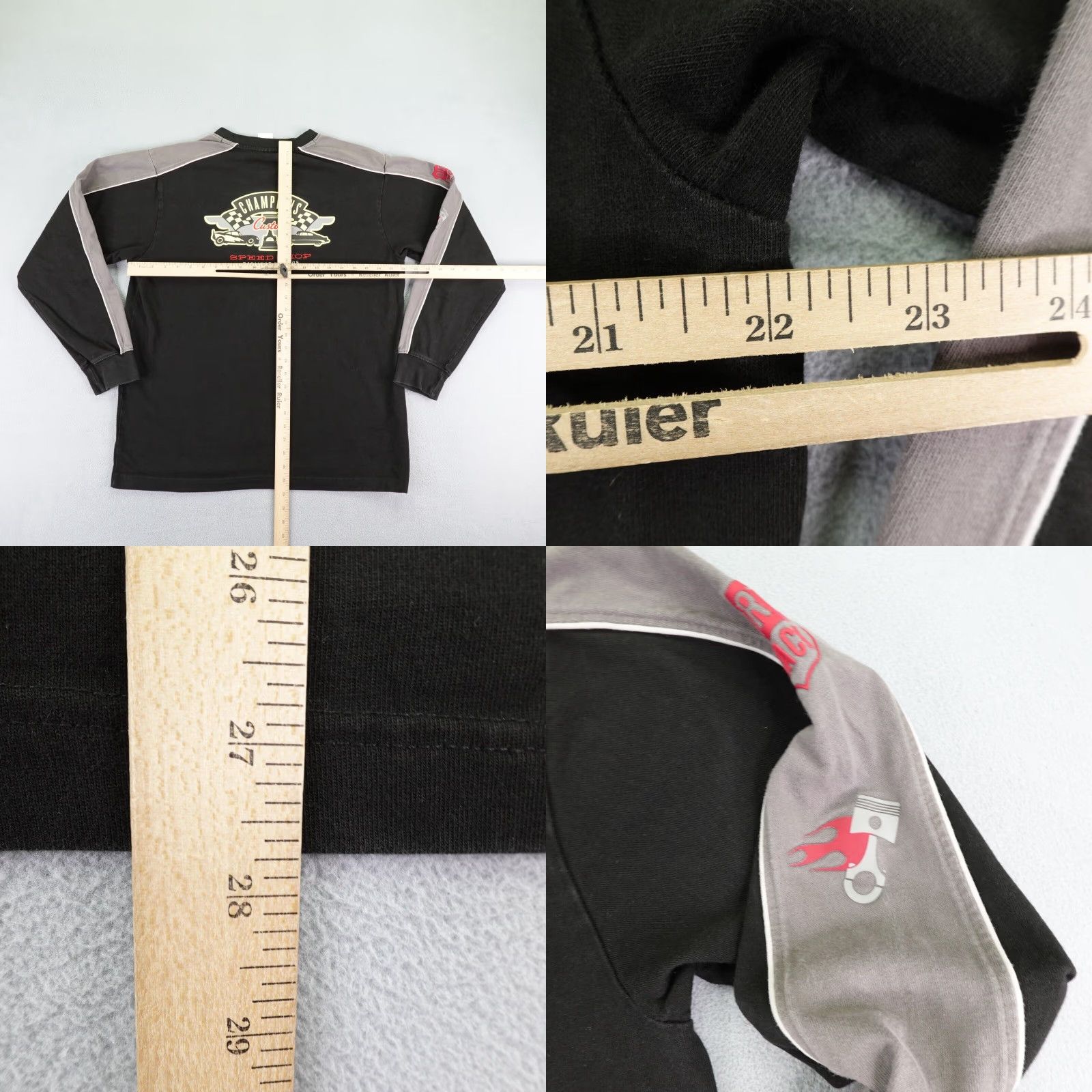 Disney Disney Cars Shirt Mens Large Black Radiator Springs Logo Embroidered Cotton T‑Shirt 90s Style Fans Mens Long Sleeve Crewneck Size US L / EU 52-54 / 3 - 8 Thumbnail