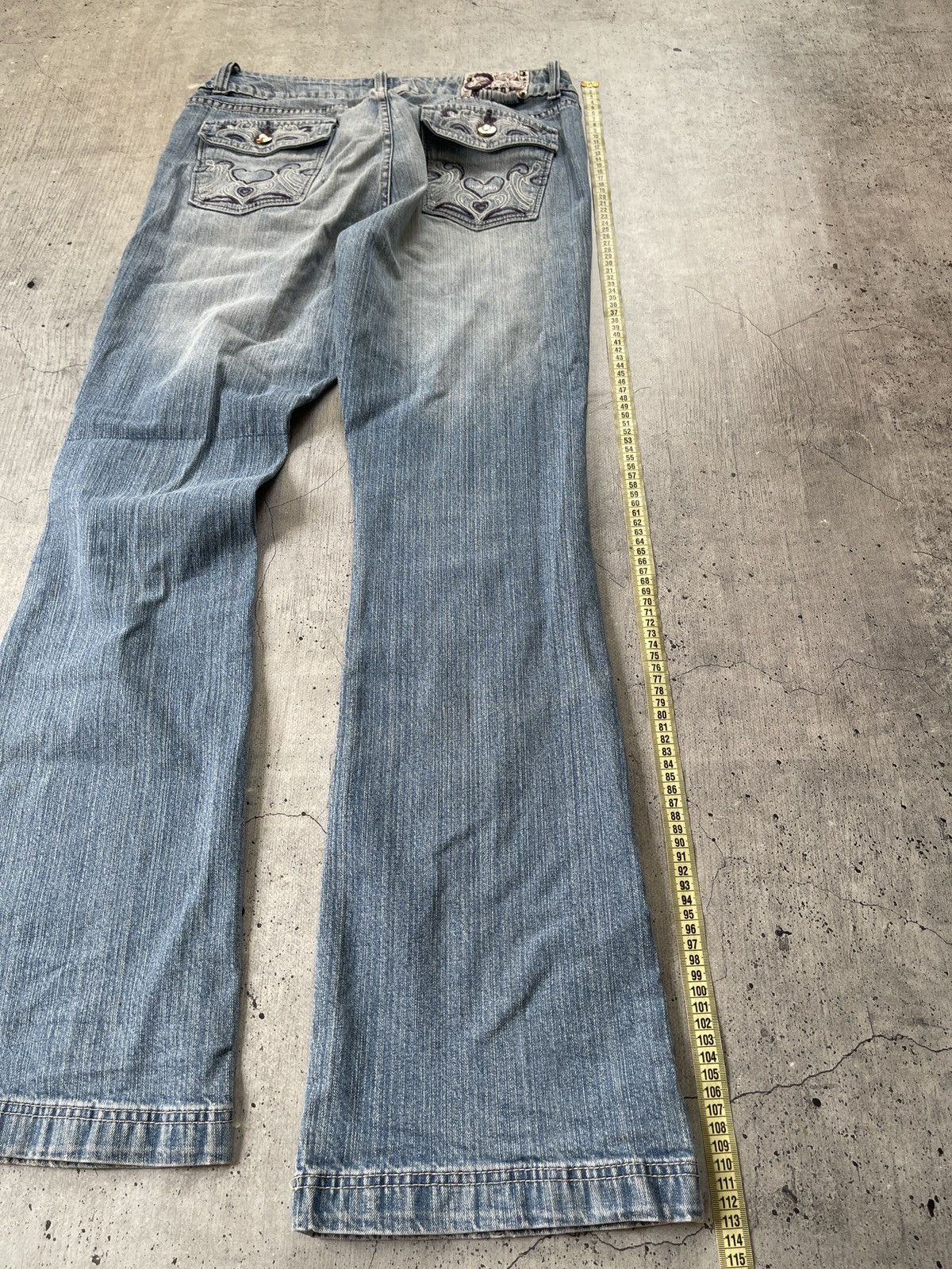 Jean punk grunge washed faded y2k bootcut jeans Size US 34 / EU 50 - 8 Thumbnail