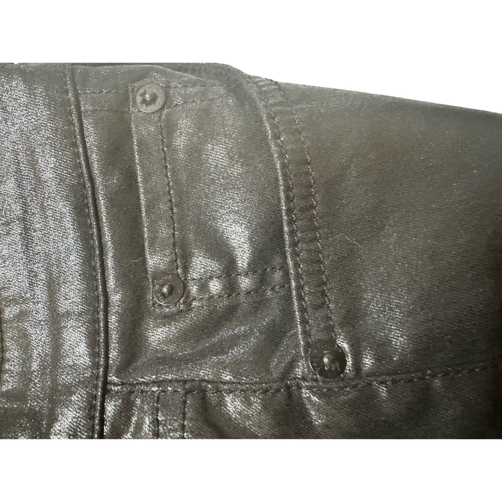 Rag & Bone RAG & BONE CASEY HIGH-RISE ANKLEFLARE COATED JEANS Size 29 Size 29" - 4 Thumbnail