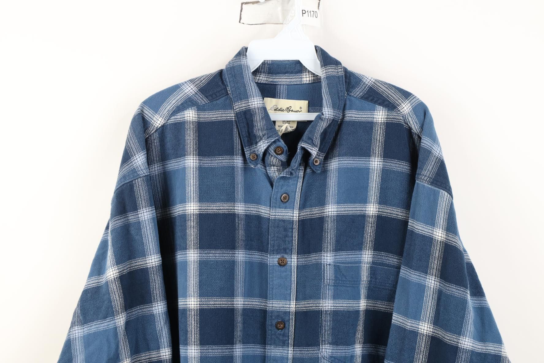 Eddie Bauer Vintage 90s Eddie Bauer Heavyweight Button Down Shirt Plaid Size US XL / EU 56 / 4 - 2 Thumbnail