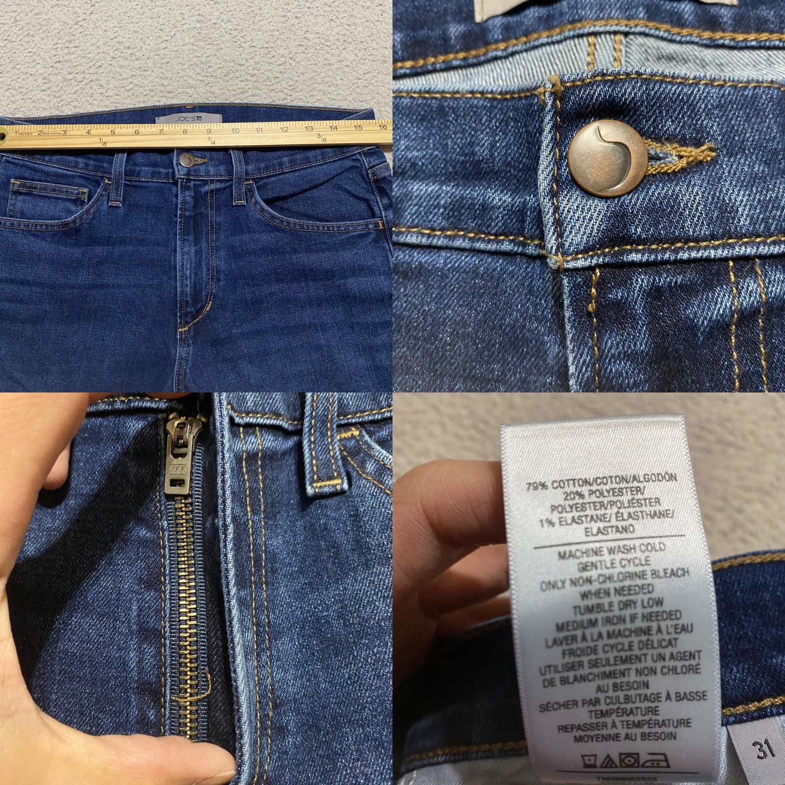 Vintage Joe's Jeans Brixton Straight Jeans Blue Denim Dark Wash Slim Mid Rise Men 31 Inseam 31 5-Pocket Cotton Blend Cotton Polyester China Mexico Vintage No Size US 31 - 8 Thumbnail