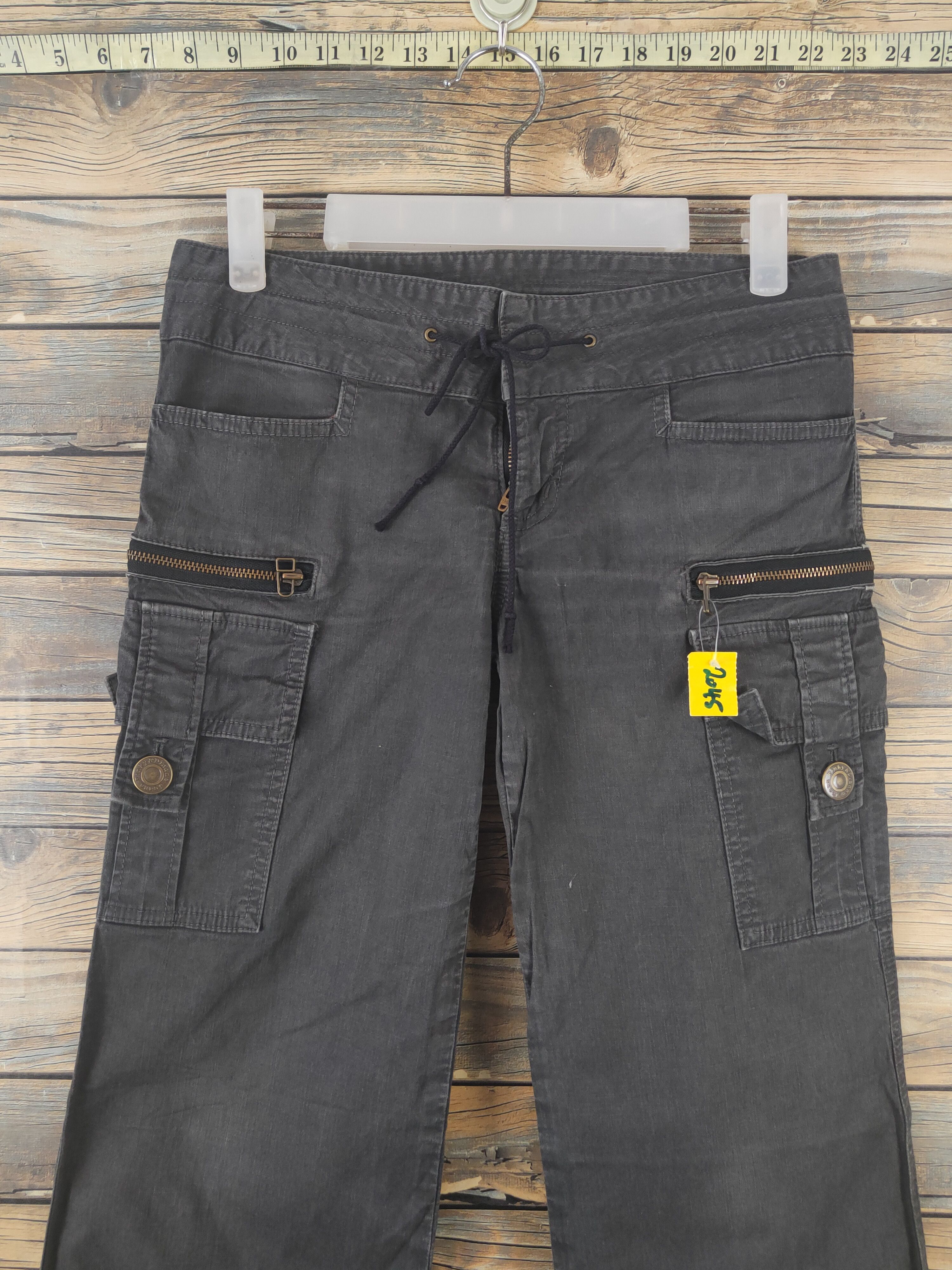 Japanese Brand DL Pinky&Dianne Black Multipocket Cargo Pants #2045 Size 29" - 2 Thumbnail