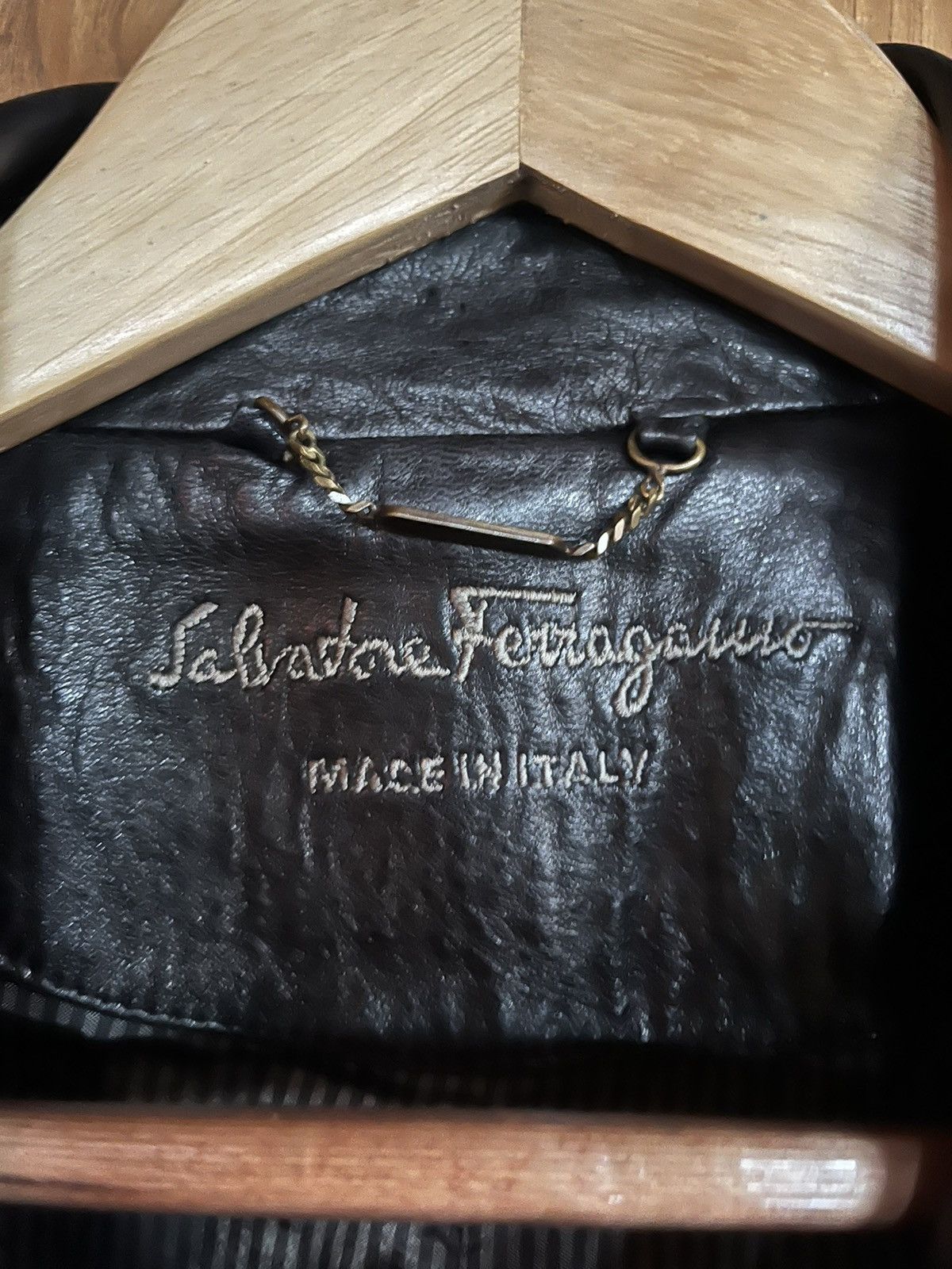 Salvatore Ferragamo Salvatore Ferragamo black leather coat Size L / US 10 / IT 46 - 3 Thumbnail
