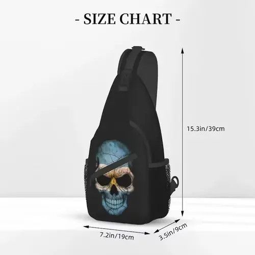 Japanese Brand Printed Skull Head Sling Backpack Size ONE SIZE - 4 Thumbnail
