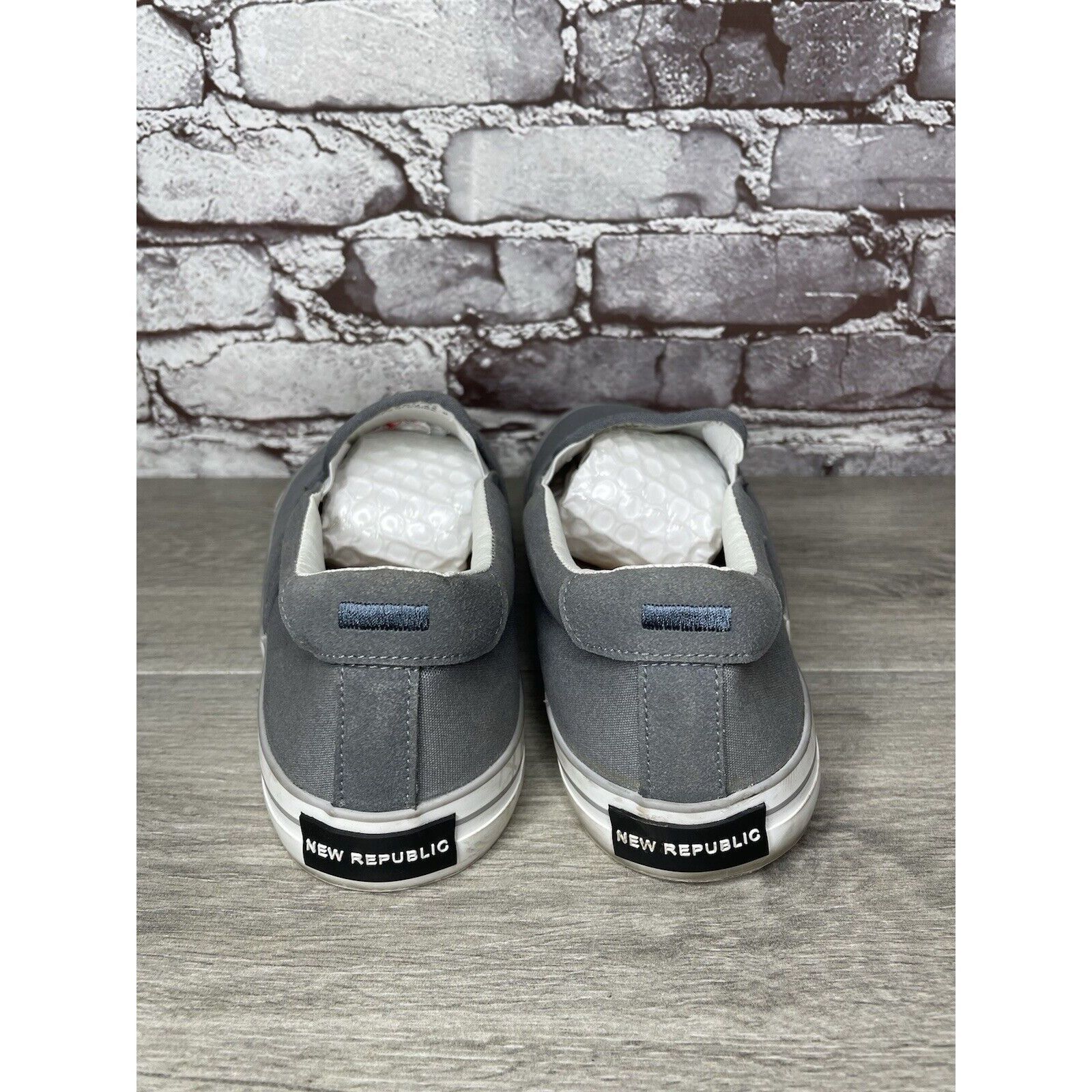 New Republic New Republic Grey Canvas Fabric Slip On Cork Sole Shoes Men’ Size US 11.5 / EU 44-45 - 19 Thumbnail