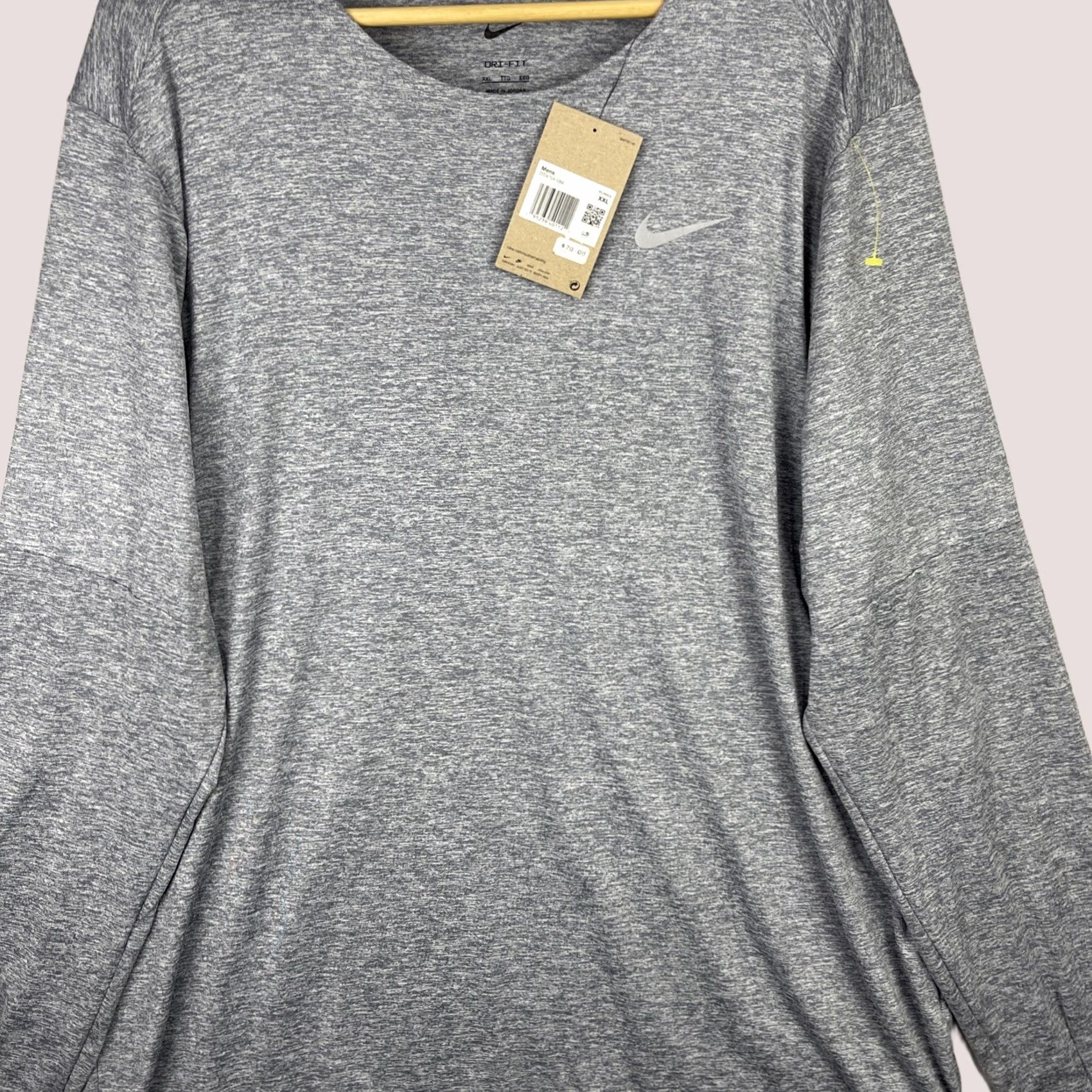 Nike Nike Dri-Fit Element Shirt Mens 2XL Gray Long Sleeve Reflective Running Jogging Element Size US XXL / EU 58 / 5 - 1 Thumbnail