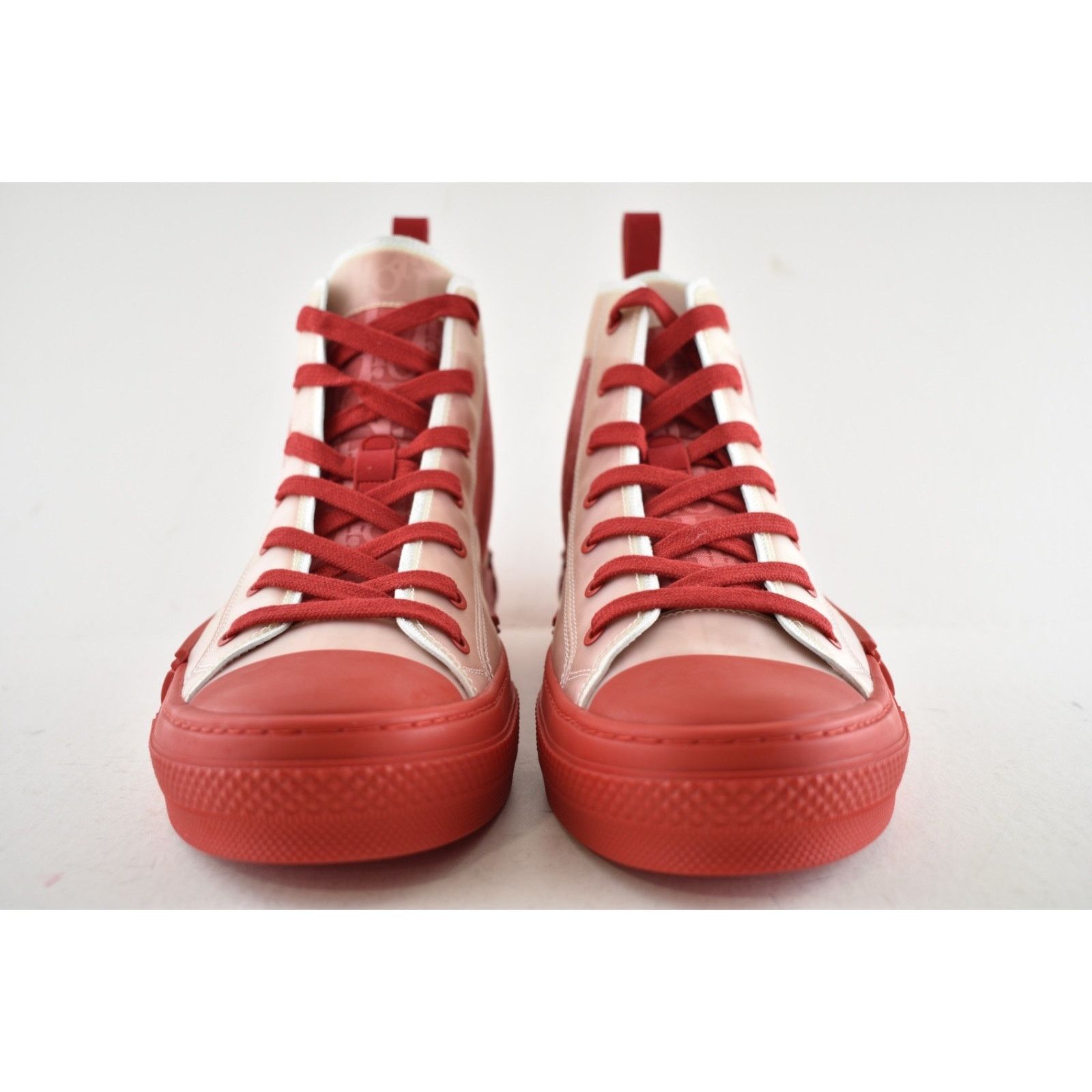 Dior Dior Mens B23 Red Oblique Transparent High Top Sneaker 44 11 Size US 11 / EU 44 - 6 Thumbnail