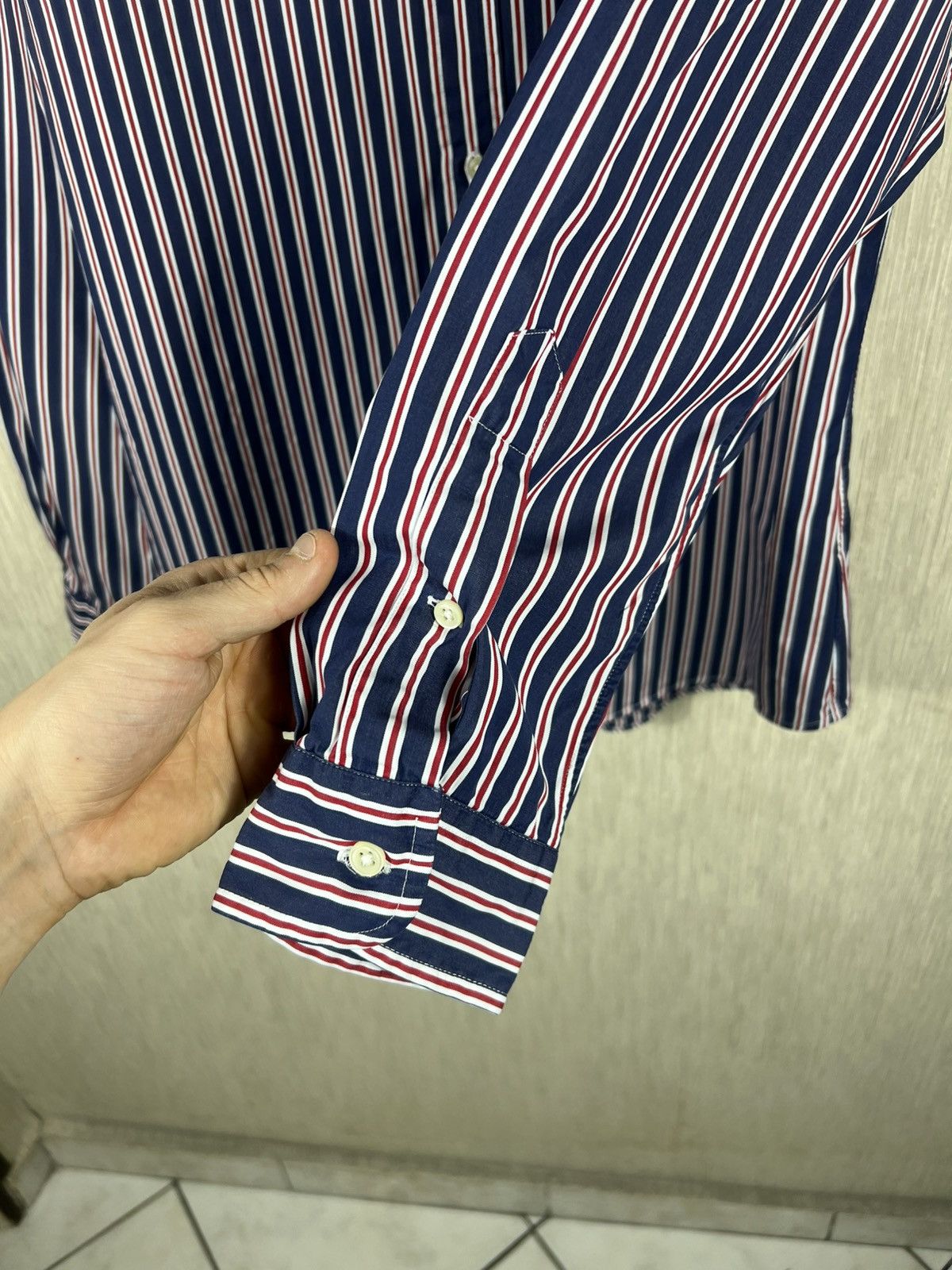 Ralph Lauren Vintage 90s Ralph Lauren striped old money chest logo shirt Size US L / EU 52-54 / 3 - 10 Thumbnail