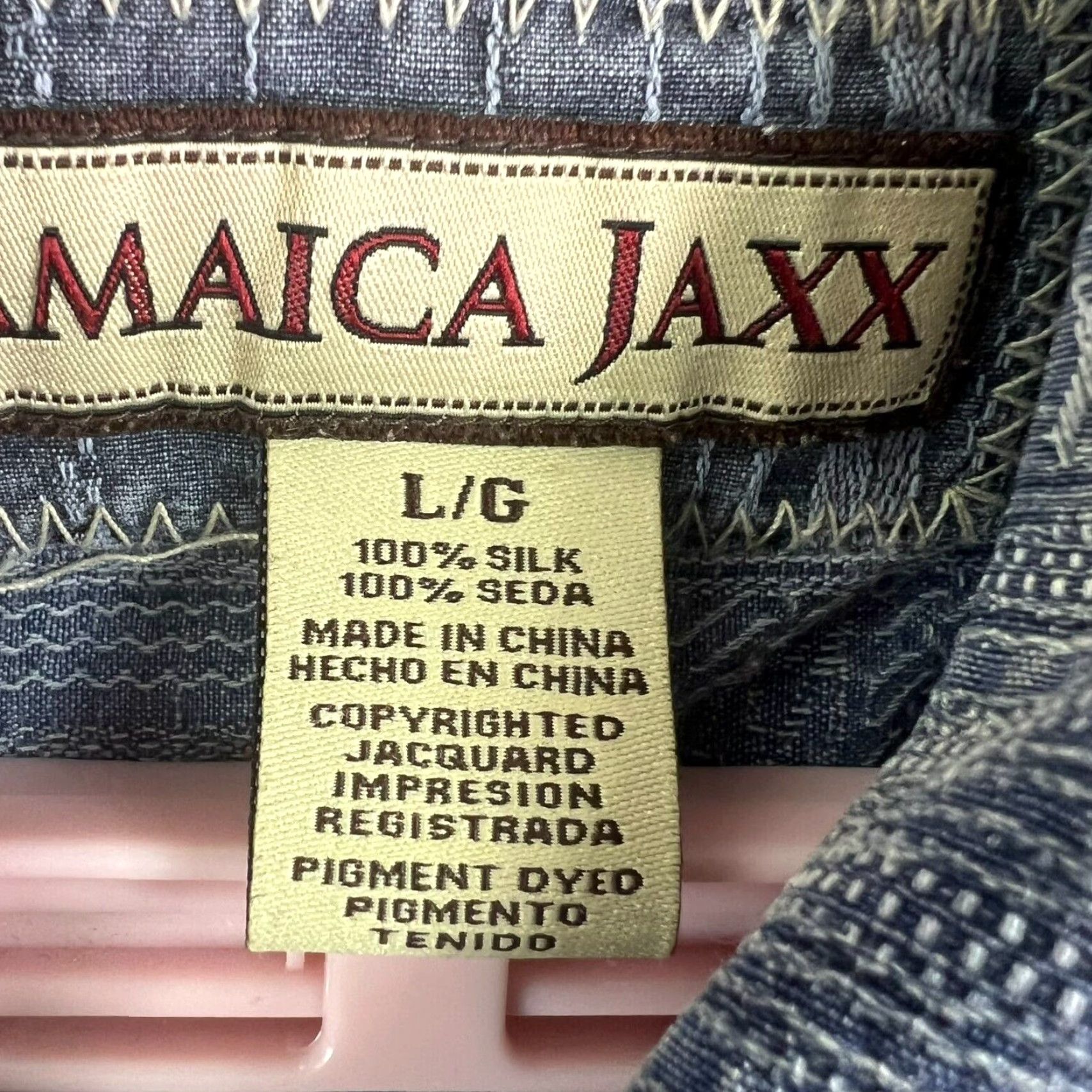 Vintage VINTAGE Jamaica Jaxx Silk Button-Up Shirt Floral Shirt Men's XL Blue (Note: Vintage tag included?) Size US XL / EU 56 / 4 - 3 Thumbnail