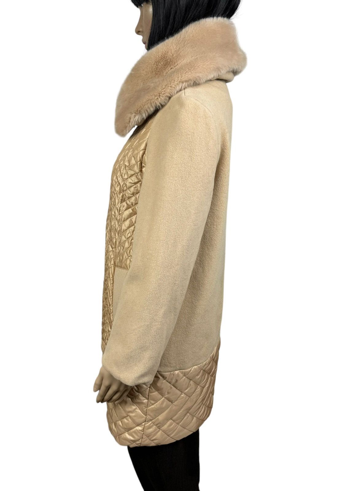 Marella Marella Quilted Wool Coat Fur Trim size IT 42 US 6 Size M / US 6-8 / IT 42-44 - 9 Thumbnail
