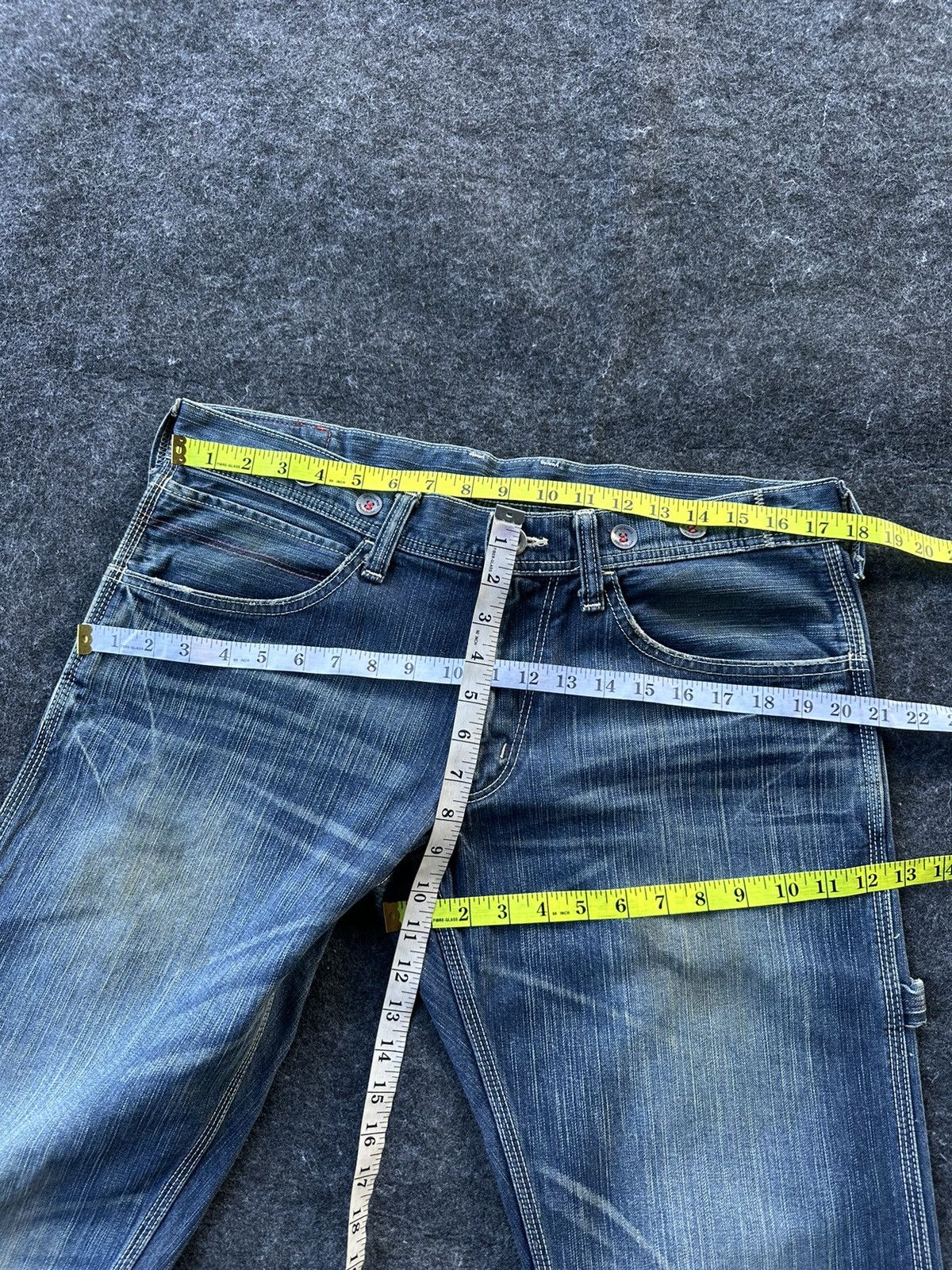 Edwin Vintage Edwin 503 Blue Trip Denim Jeans 34x32 D342 Size US 34 / EU 50 - 15 Thumbnail