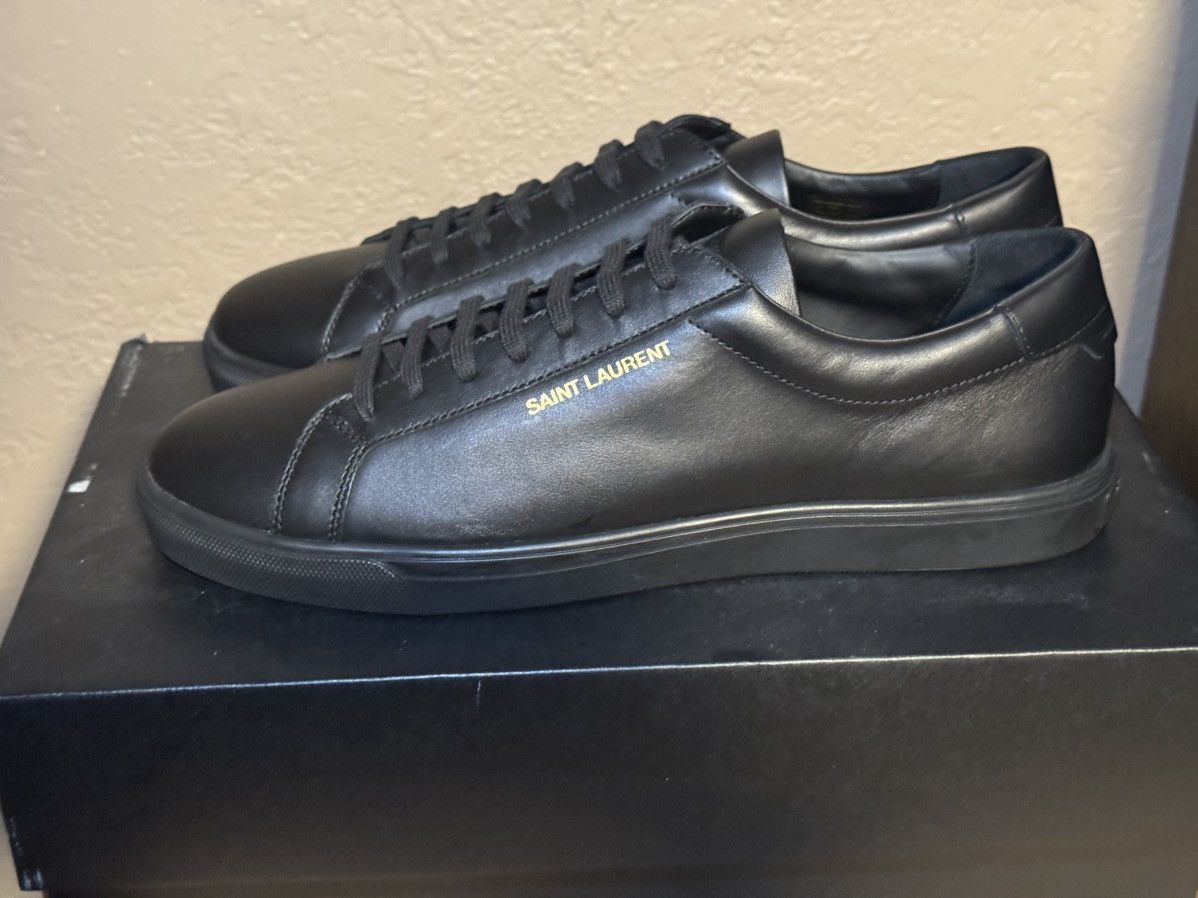 Saint Laurent Paris Andy Low Top SL Sneakers Black Size US 10 / EU 43 - 3 Thumbnail