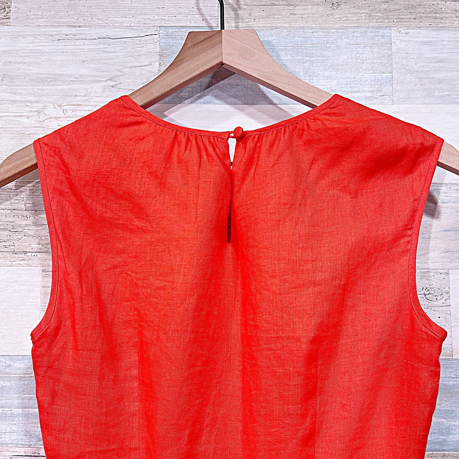 J.Crew J CREW Linen Organza Sleeveless Mini Dress Orange Womens 00 Size XXS / US 00 / IT 34 - 4 Thumbnail