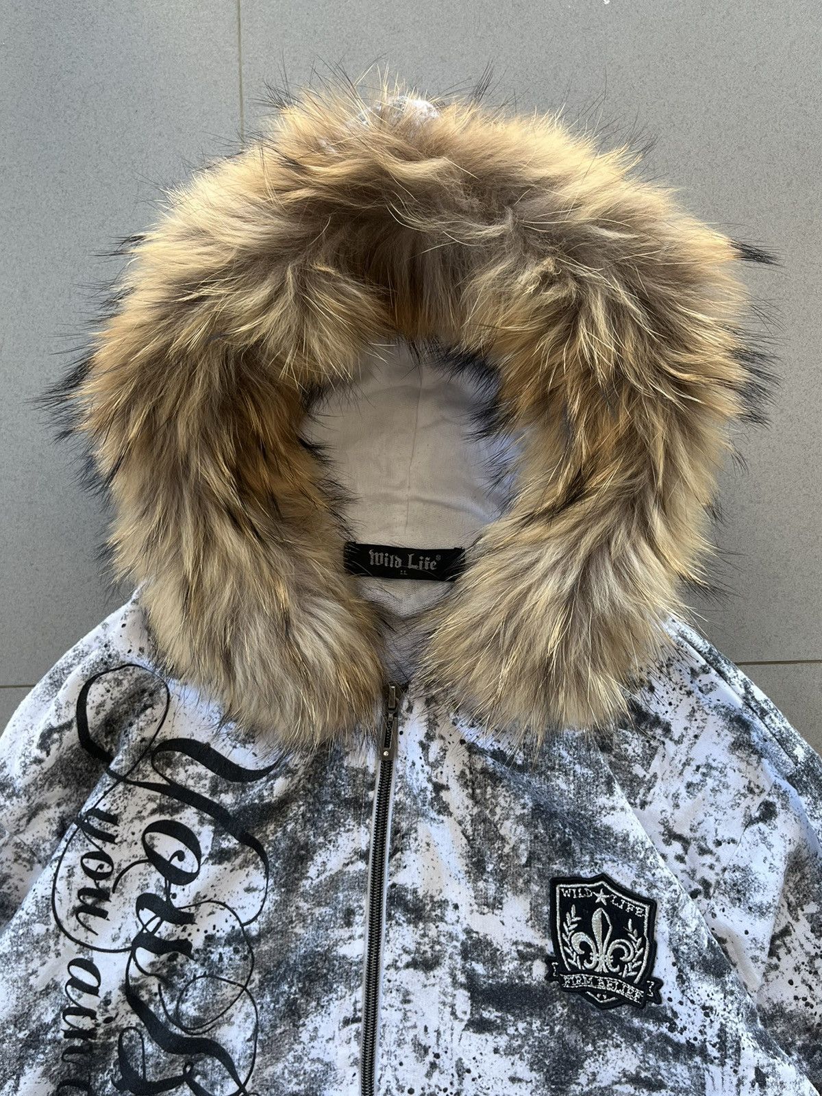 14th Addiction JAPANESE WILD LIFE FUR ZIP HOODIE GOTHIC SEDITIONARIES PUNK Size US L / EU 52-54 / 3 - 6 Thumbnail