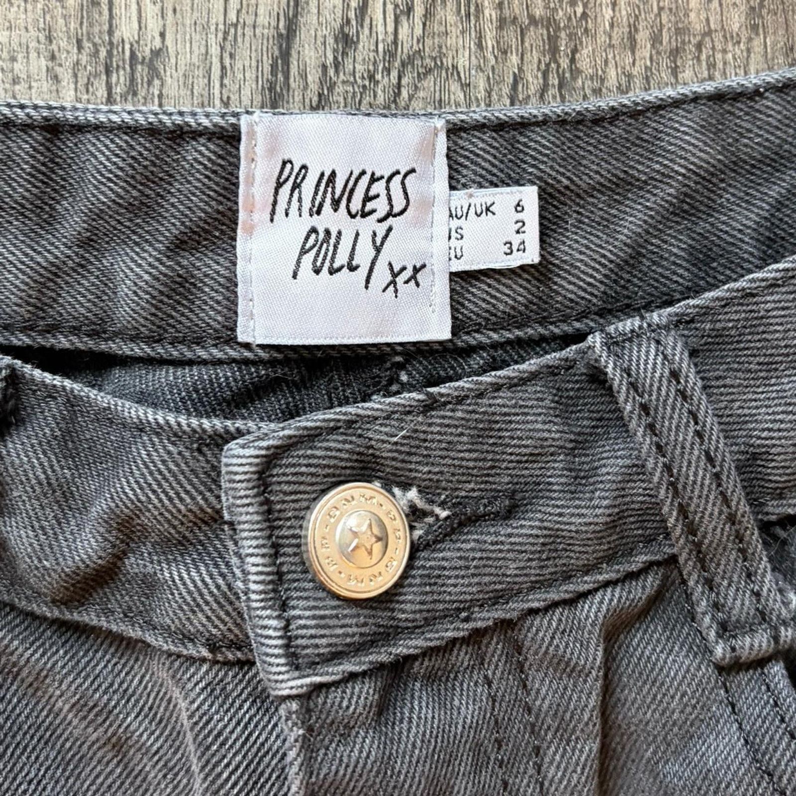 PRINCESS POLLY Princess polly black jeans Size 26" / US 2 / IT 38 - 2 Thumbnail